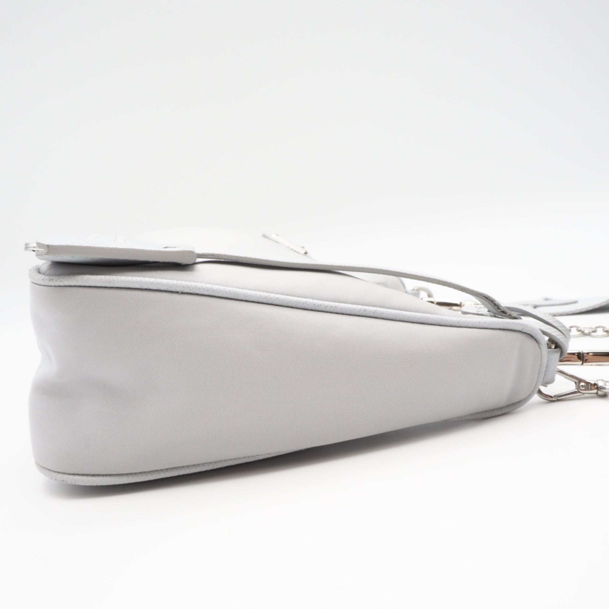 Prada Gray Nylon Shoulder Bag (Pre-Owned)