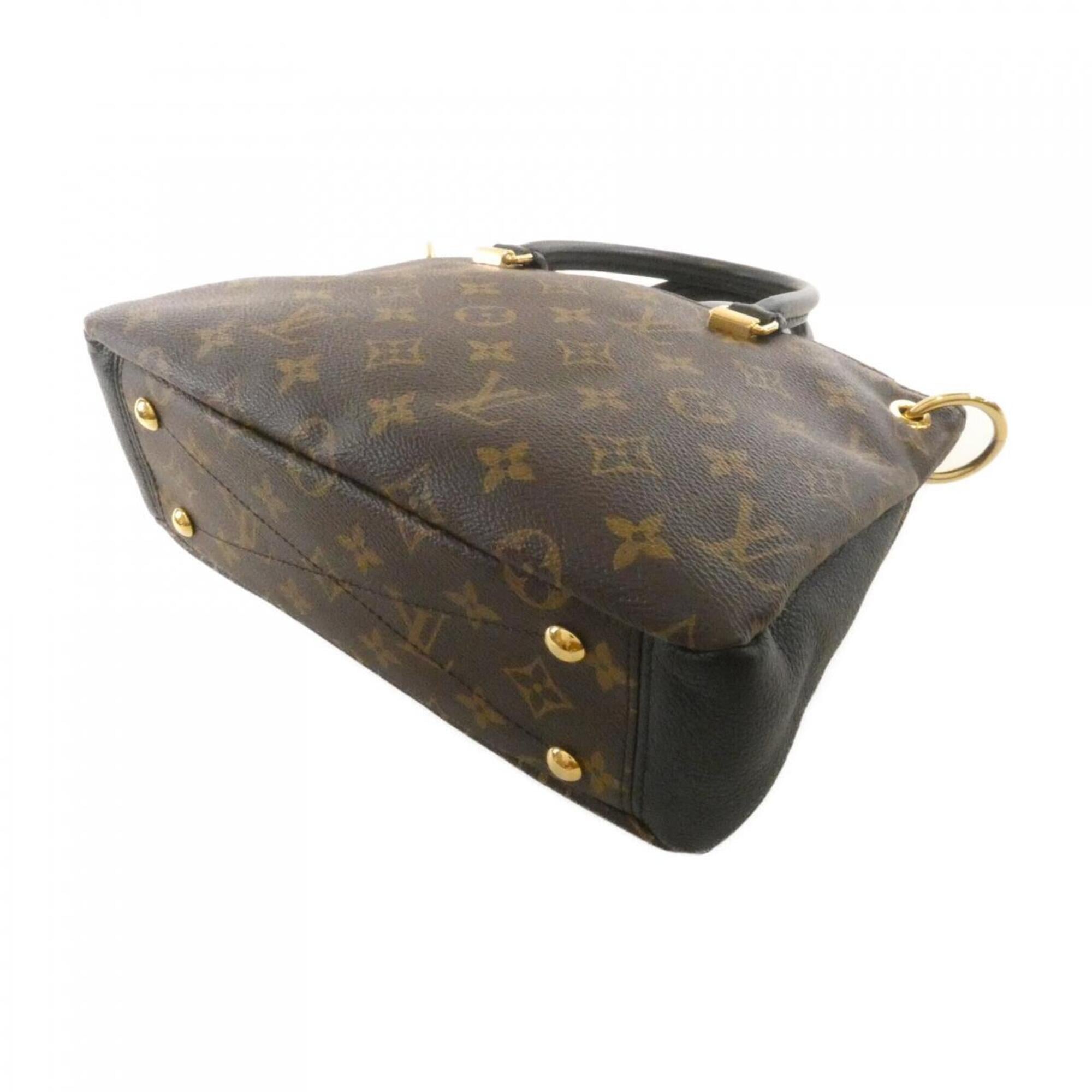 Louis Vuitton Black Marron Coated Canvas Leather Handbag (Pre-Owned)