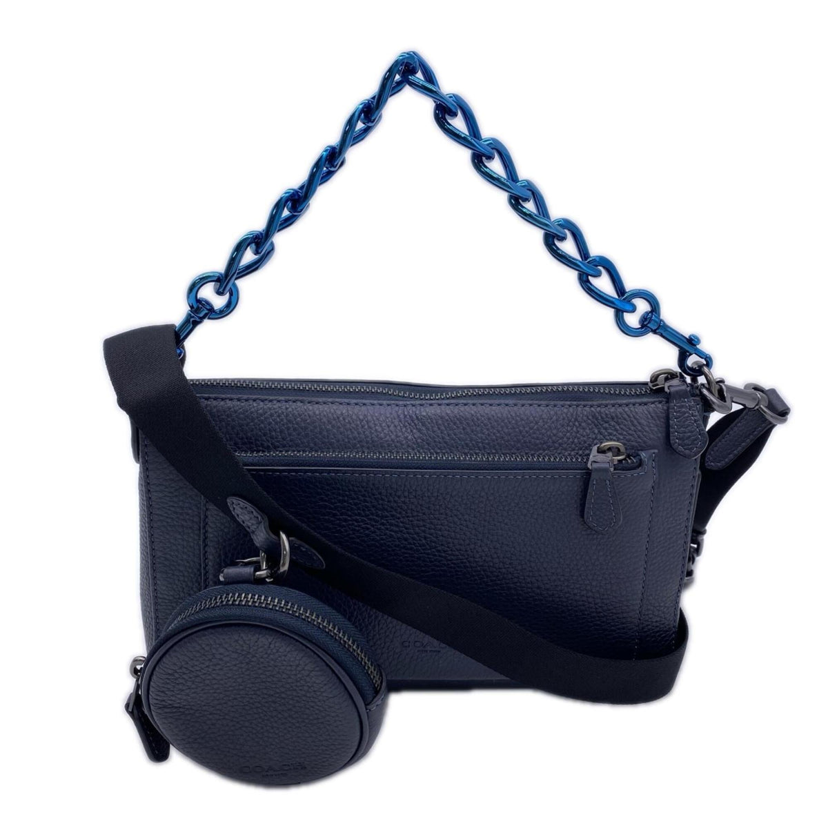 Coach Navy Black Pouch Shoulder Bag (Pre-Owned)
