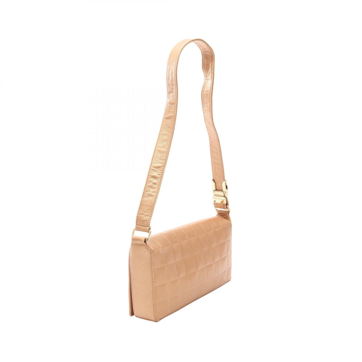 Chanel Gold Leather Handbag Shoulder Bag (Pre-Owned)