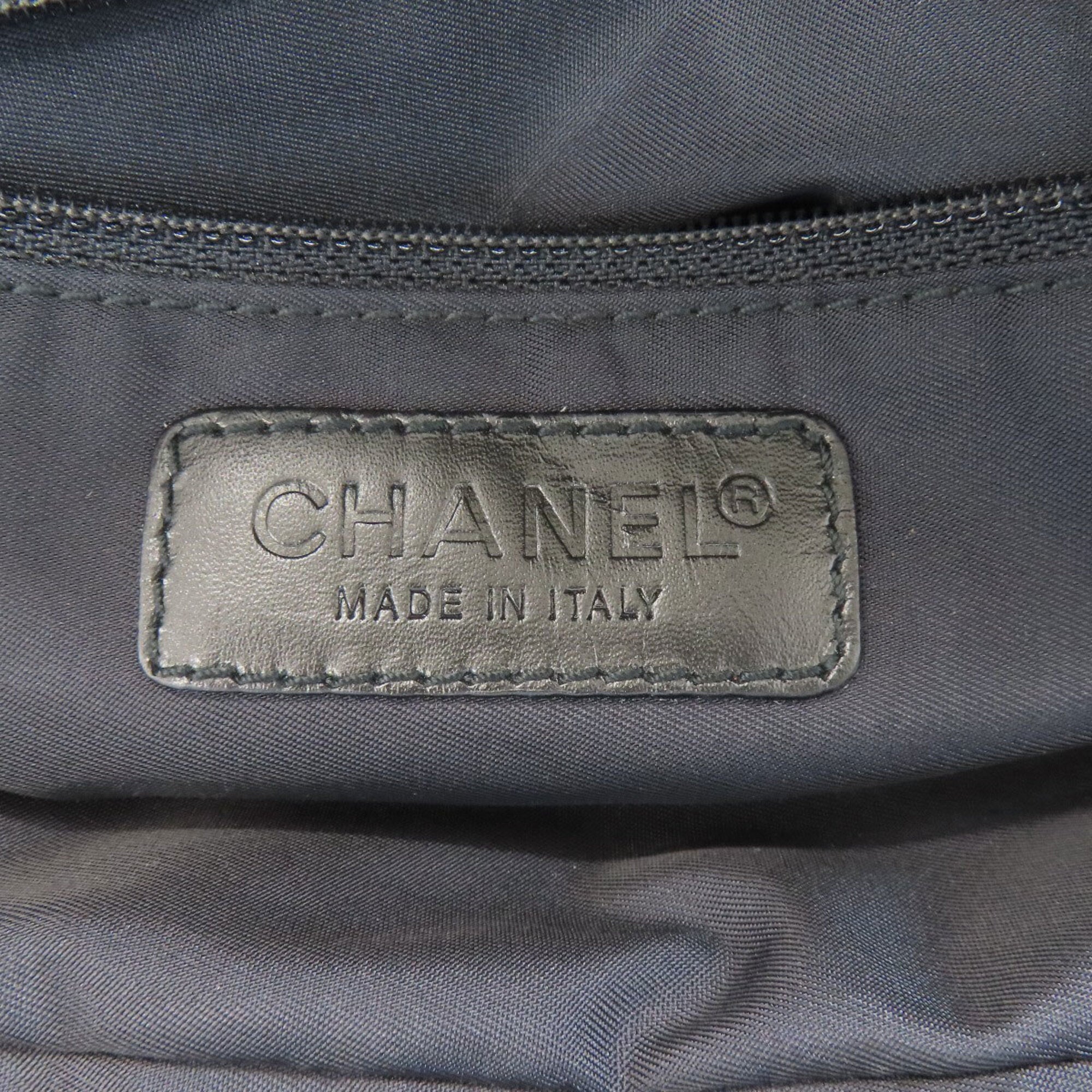 Chanel New Travel Line Black Nylon Jacquard Handbag (Pre-Owned)