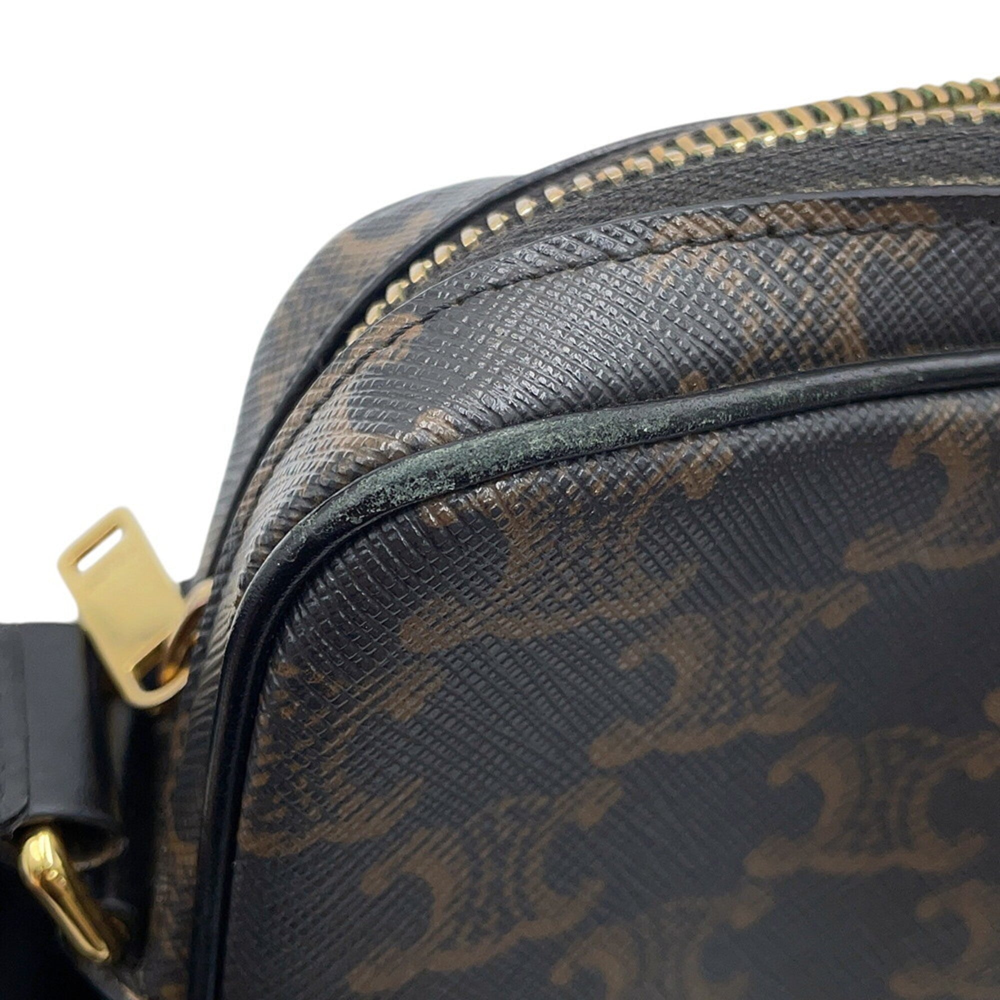 Celine Brown Pvc Leather Handbag Messenger Bag Shoulder Bag (Pre-Owned)