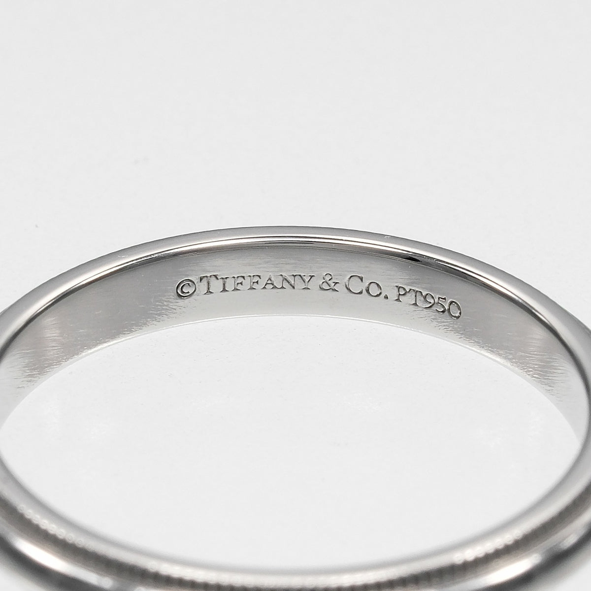 Tiffany Silver Platinum 950 Band Ring (Pre-Owned)