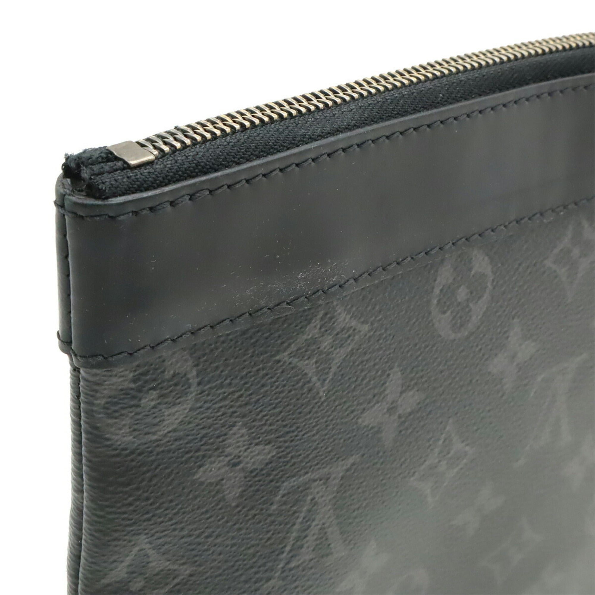 Louis Vuitton Monogram Eclipse Black Gray Monogram Eclipse Clutch Bag (Pre-Owned)