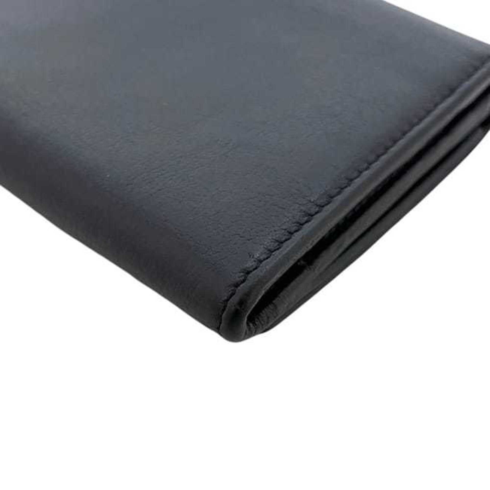 Yves Saint Laurent Black Leather Long Wallet (Bi-Fold) (Pre-Owned)