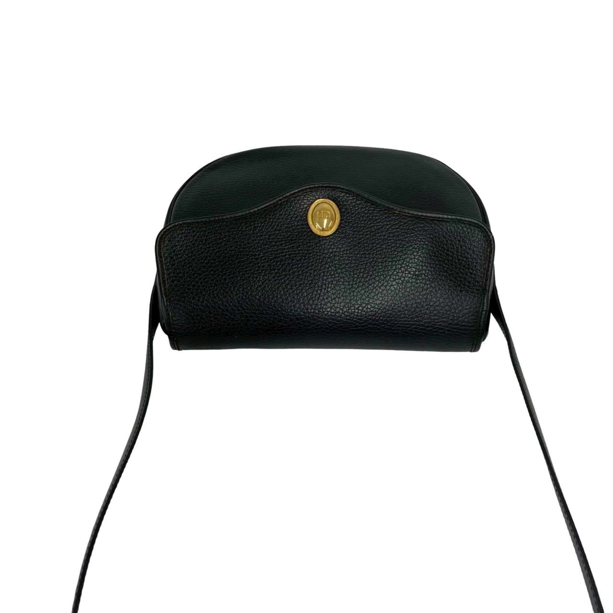 Christian Dior Black Leather Pochette Shoulder Bag (Pre-Owned)