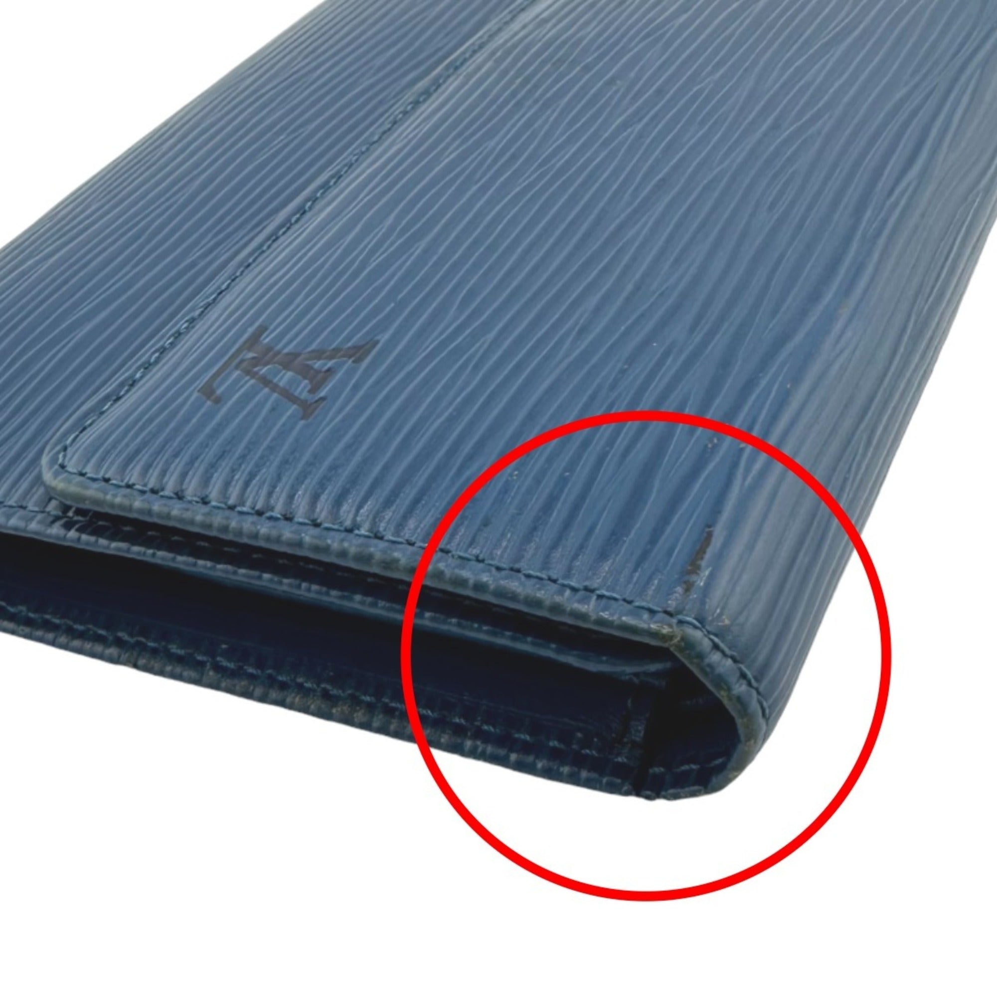 Louis Vuitton Toledo Blue Epi Leather Wallet (Bi-Fold) (Pre-Owned)