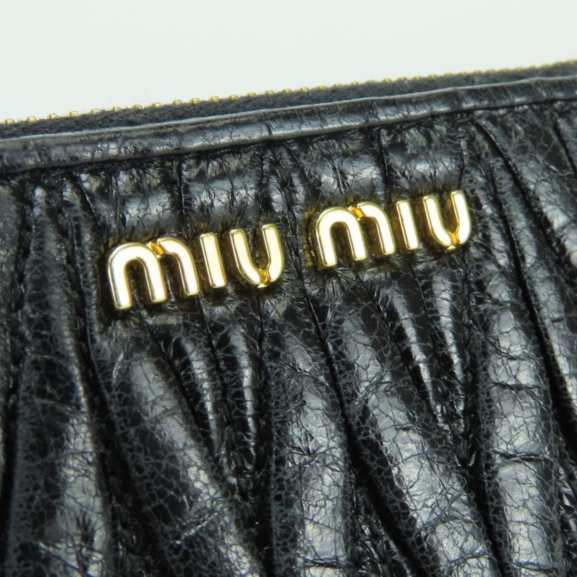 Miu Miu Black Leather Coin Purse/Coin Case (Pre-Owned)