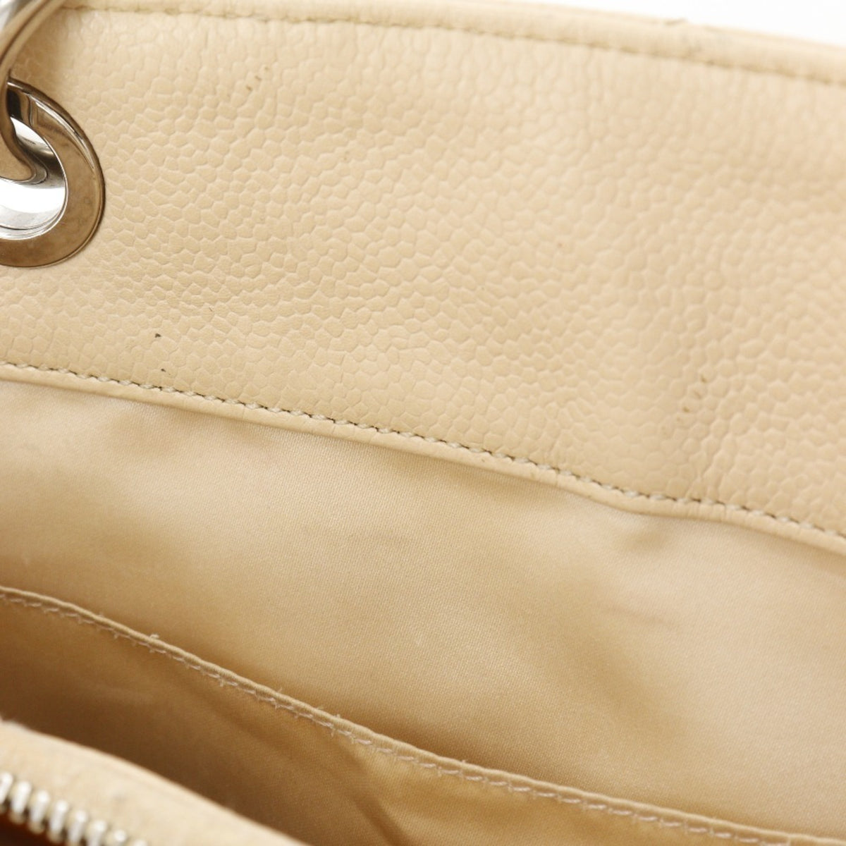 Chanel Beige Grained Calfskin Tote Bag (Pre-Owned)