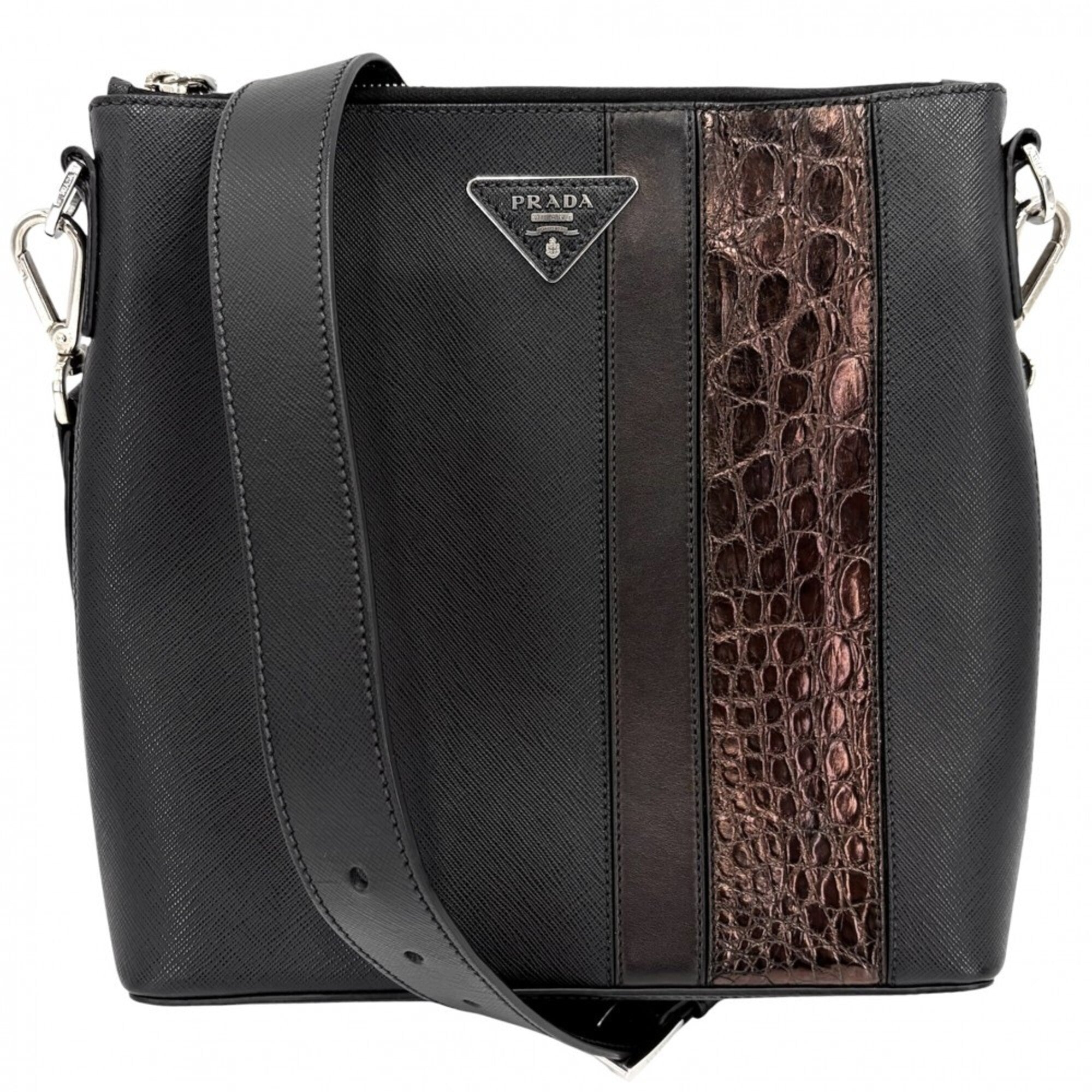 Prada Black Leather Shoulder Bag (Pre-Owned)