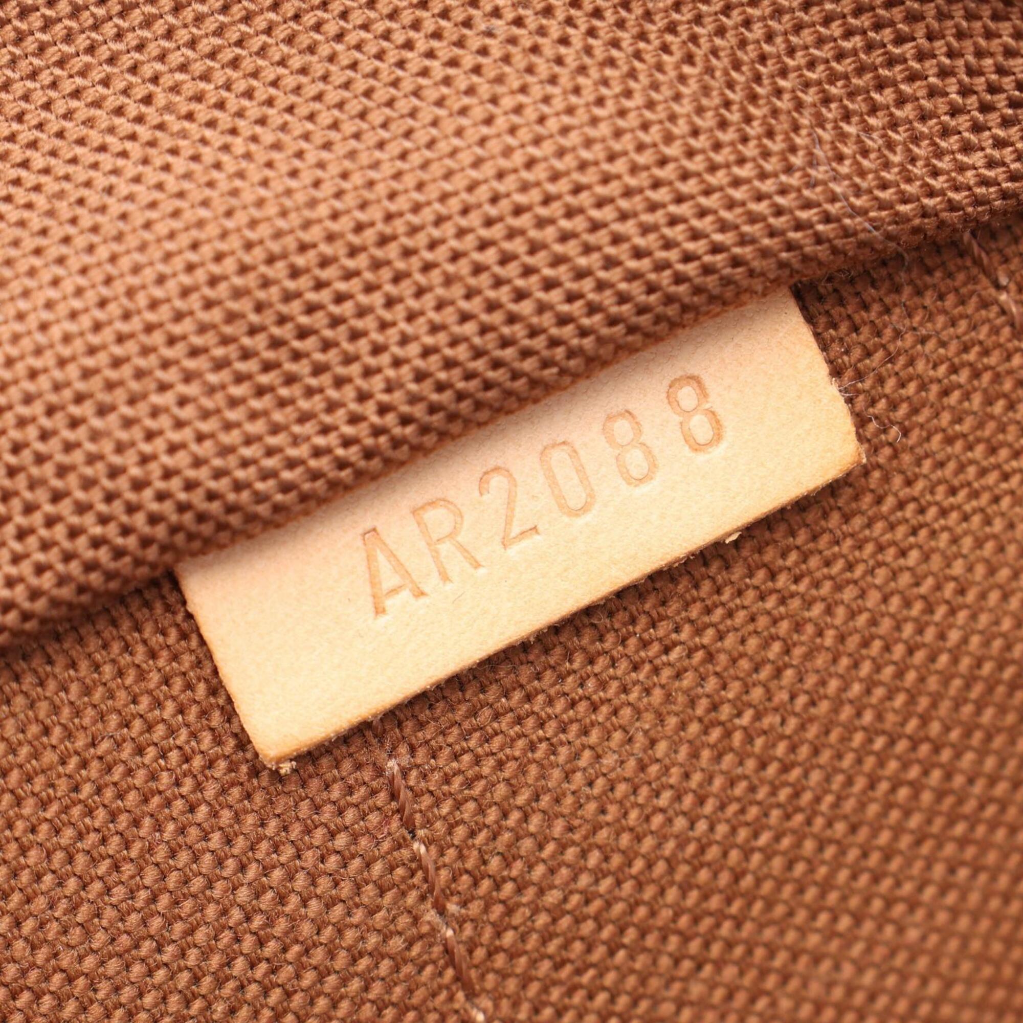 Louis Vuitton Brown Coated Canvas Leather Handbag Shoulder Bag (Pre-Owned)