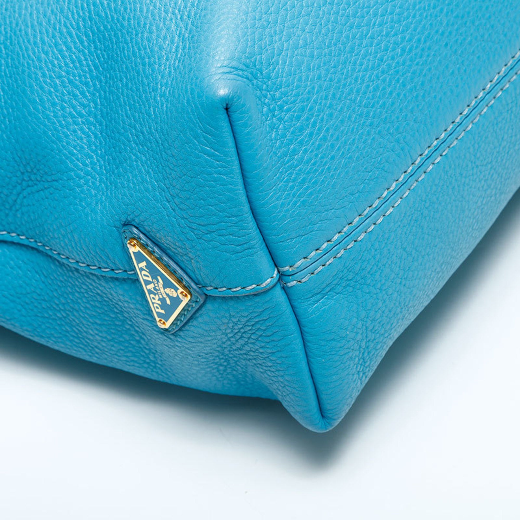 Prada Blue Leather Handbag (Pre-Owned)