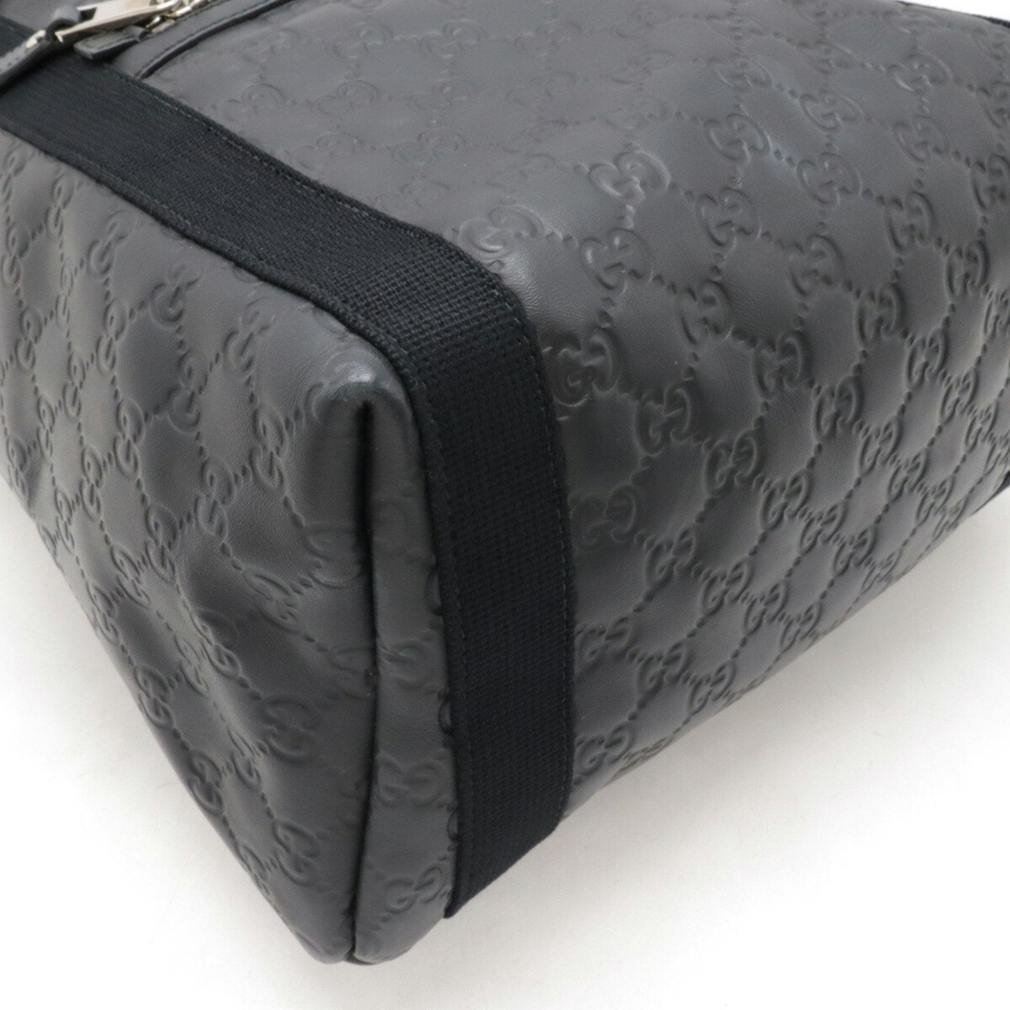 Gucci Black Rubber Leather Backpack (Pre-Owned)