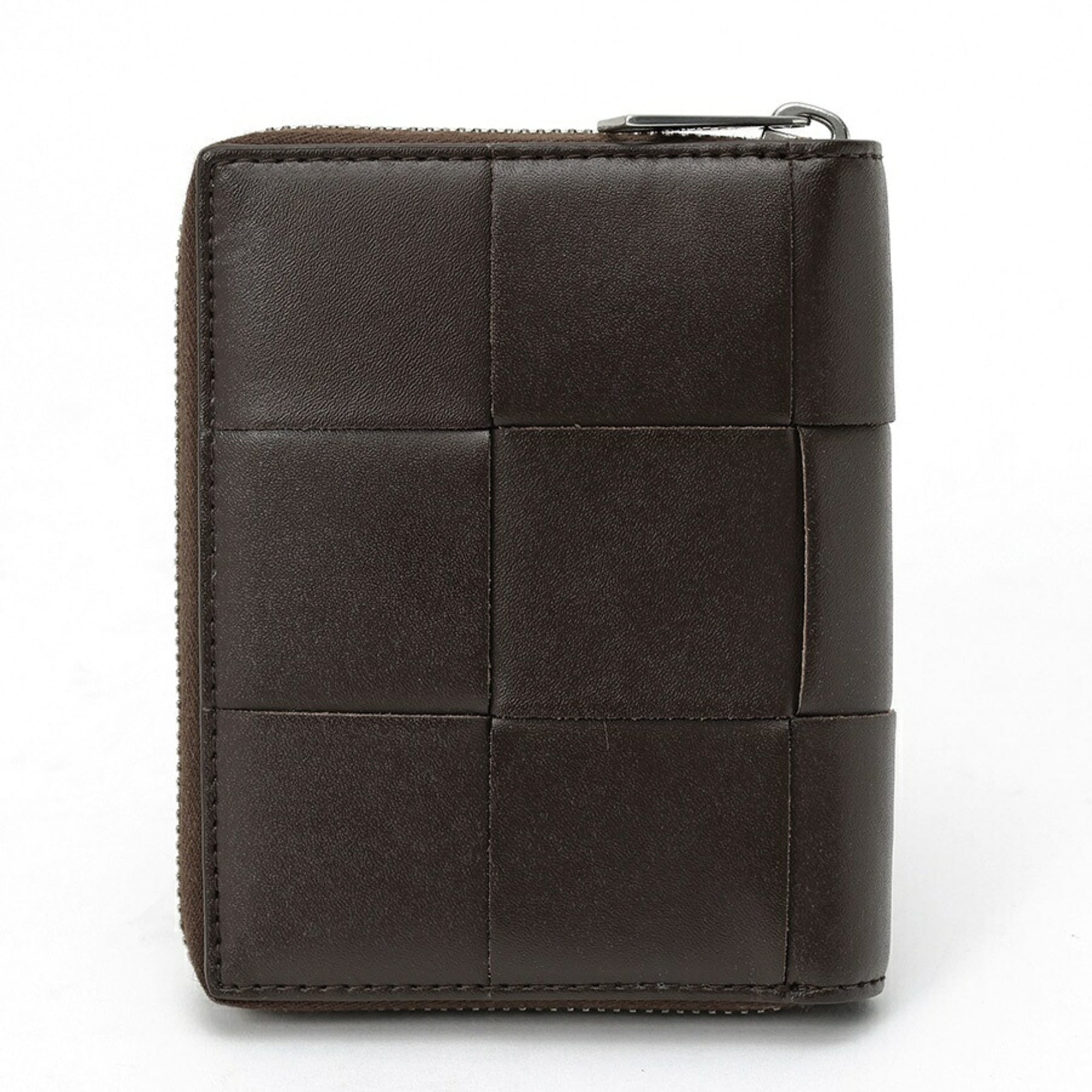 Bottega Veneta Dark Brown Intrecciato Leather Wallet (Bi-Fold) (Pre-Owned)