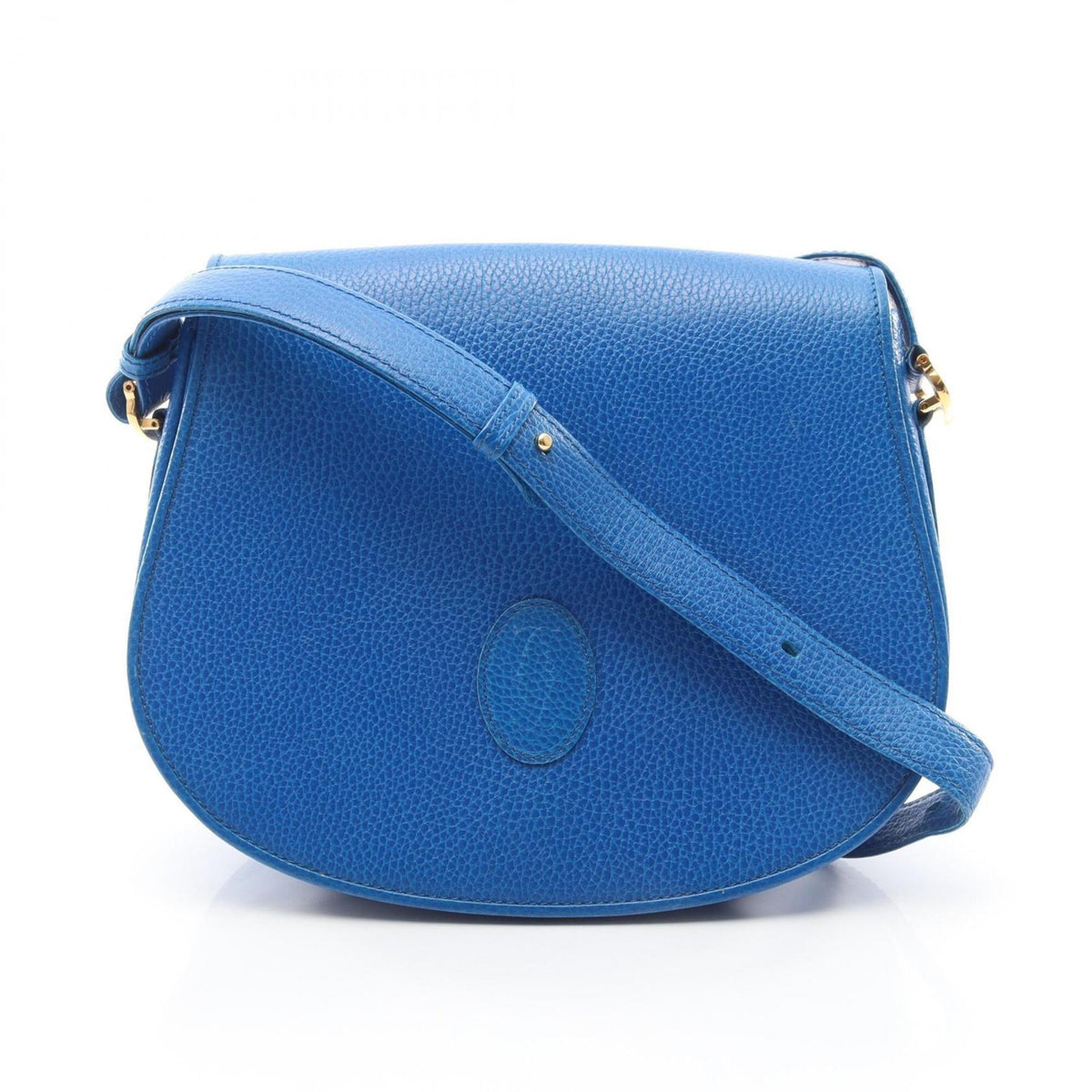 Cartier Blue Leather Handbag Shoulder Bag (Pre-Owned)