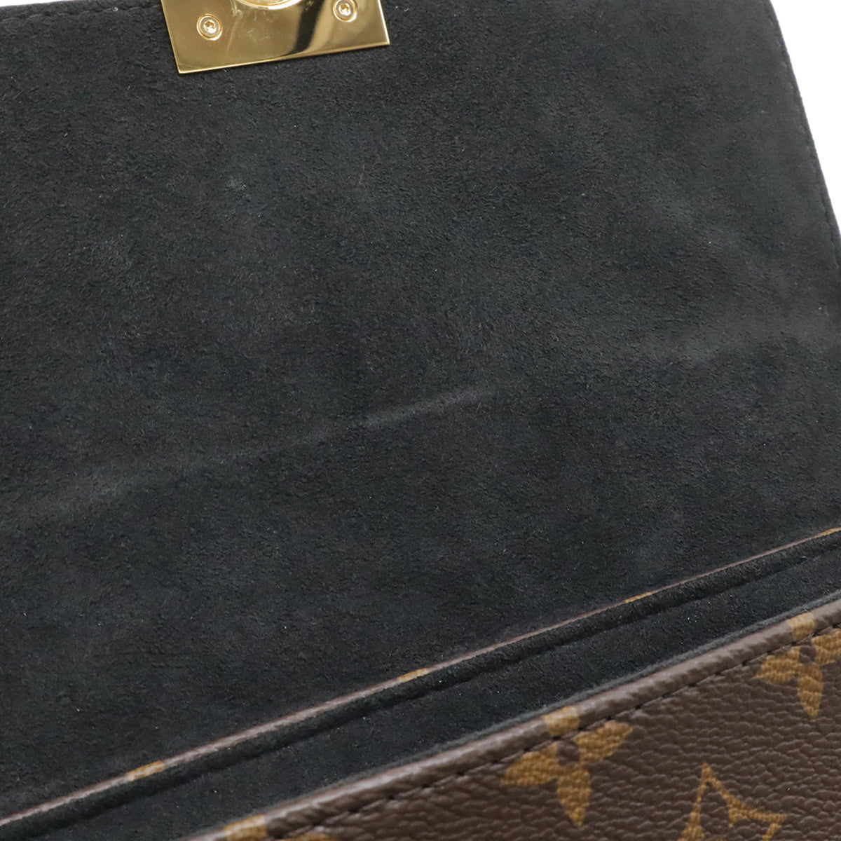 Louis Vuitton Noir Monogram Canvas Leather Handbag Shoulder Bag (Pre-Owned)