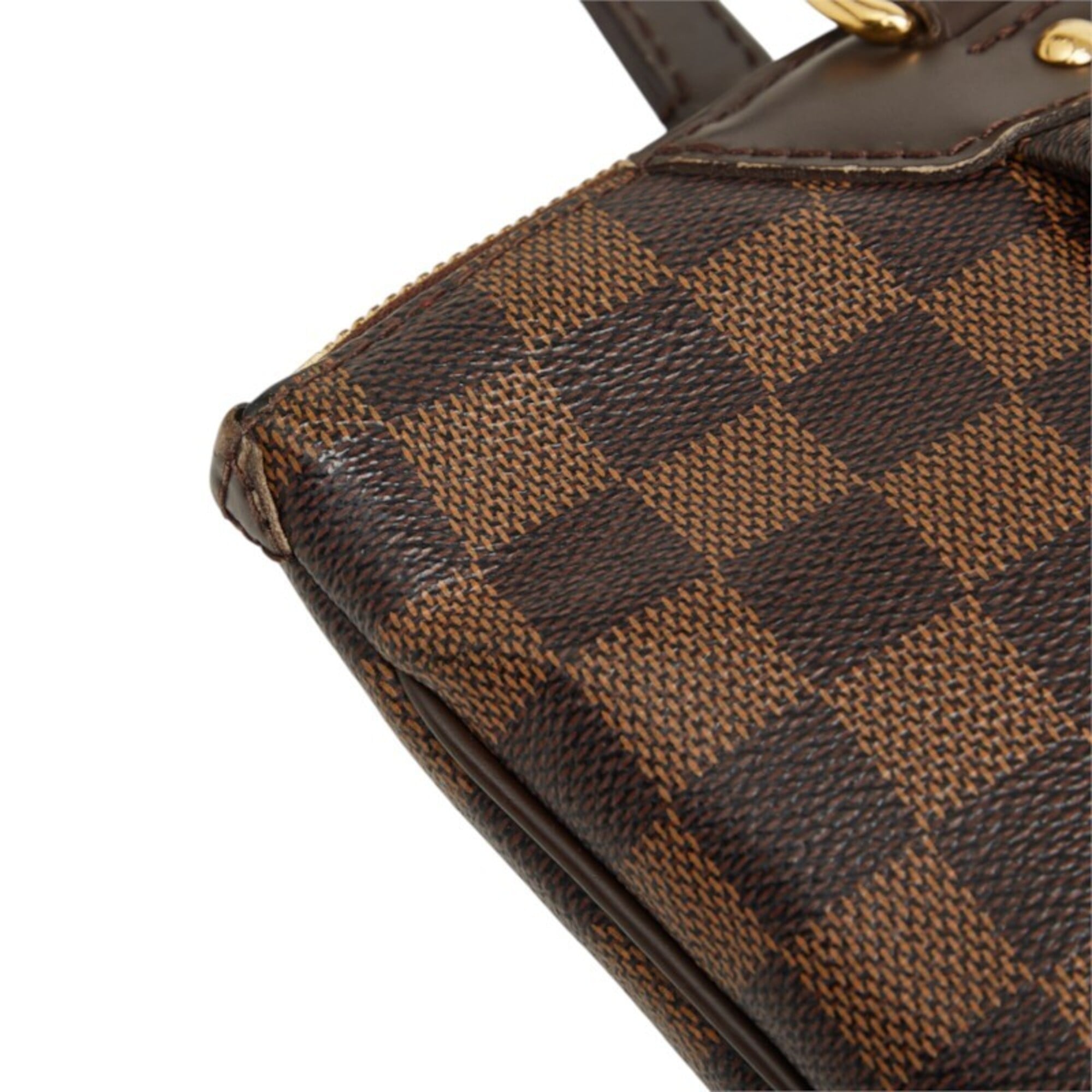 Louis Vuitton Brown Damier Canvas Pvc Leather Shoulder Bag Tote Bag (Pre-Owned)