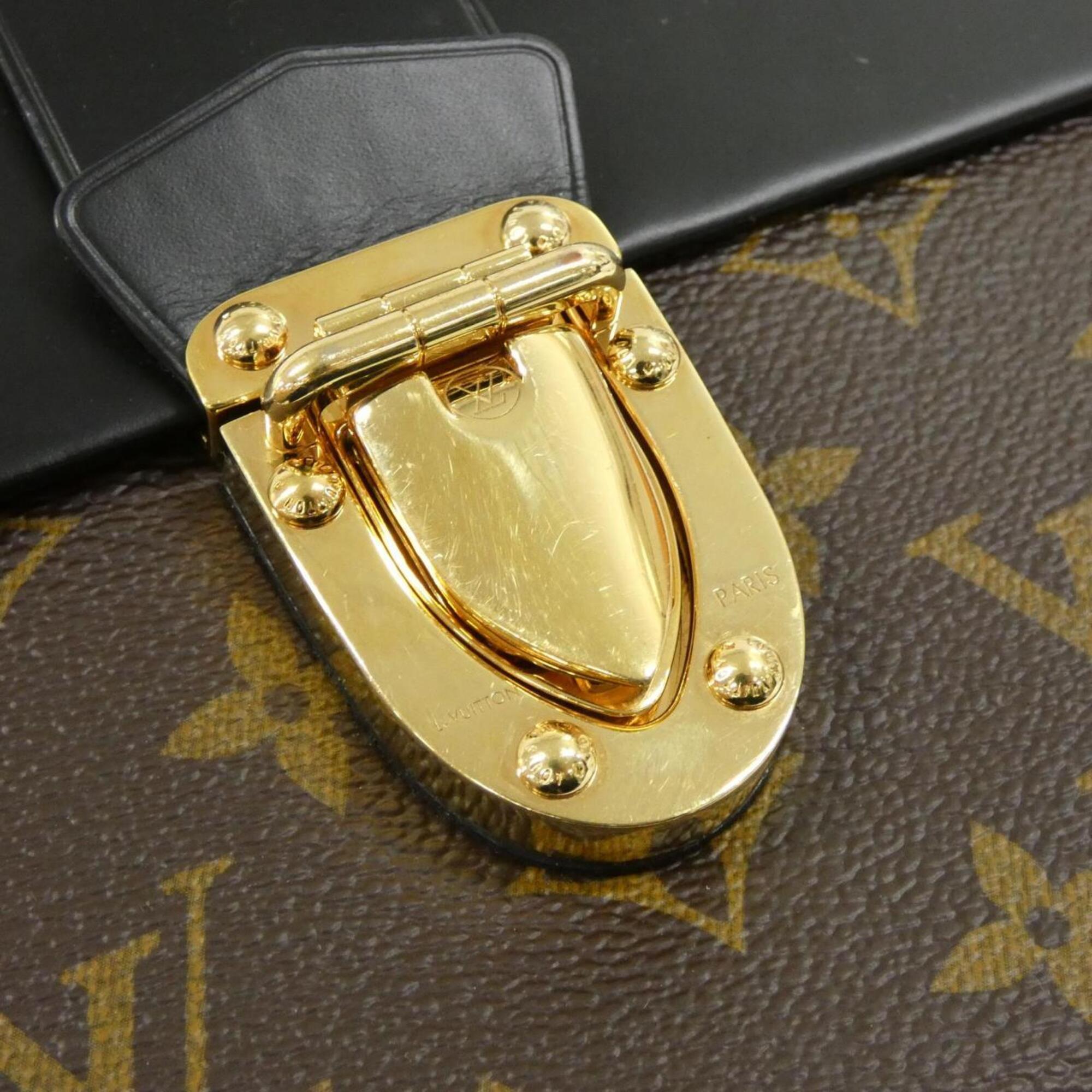 Louis Vuitton Black Marron Monogram Coated Canvas Handbag (Pre-Owned)