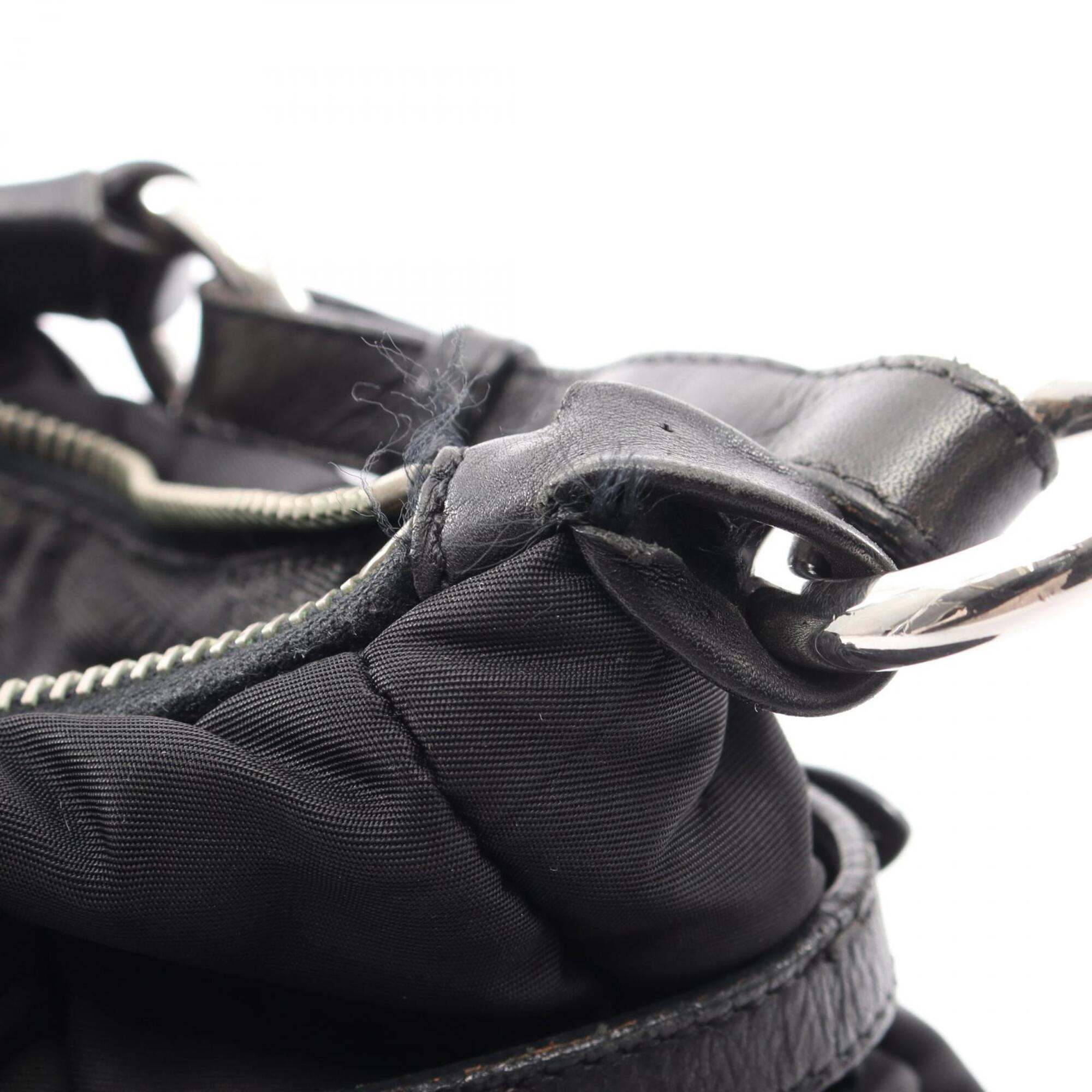 Prada Black Nylon Handbag Shoulder Bag (Pre-Owned)