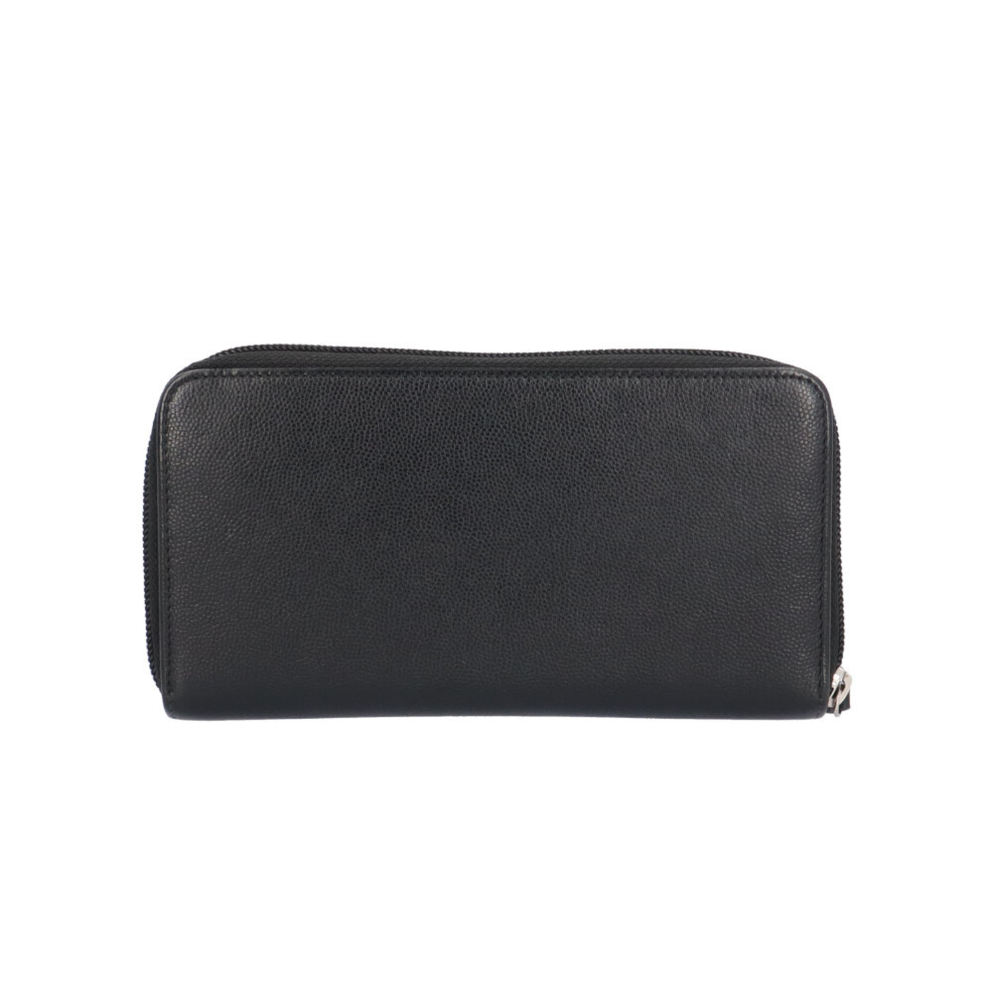 Chanel Black Leather Coin Purse/Coin Case (Pre-Owned)