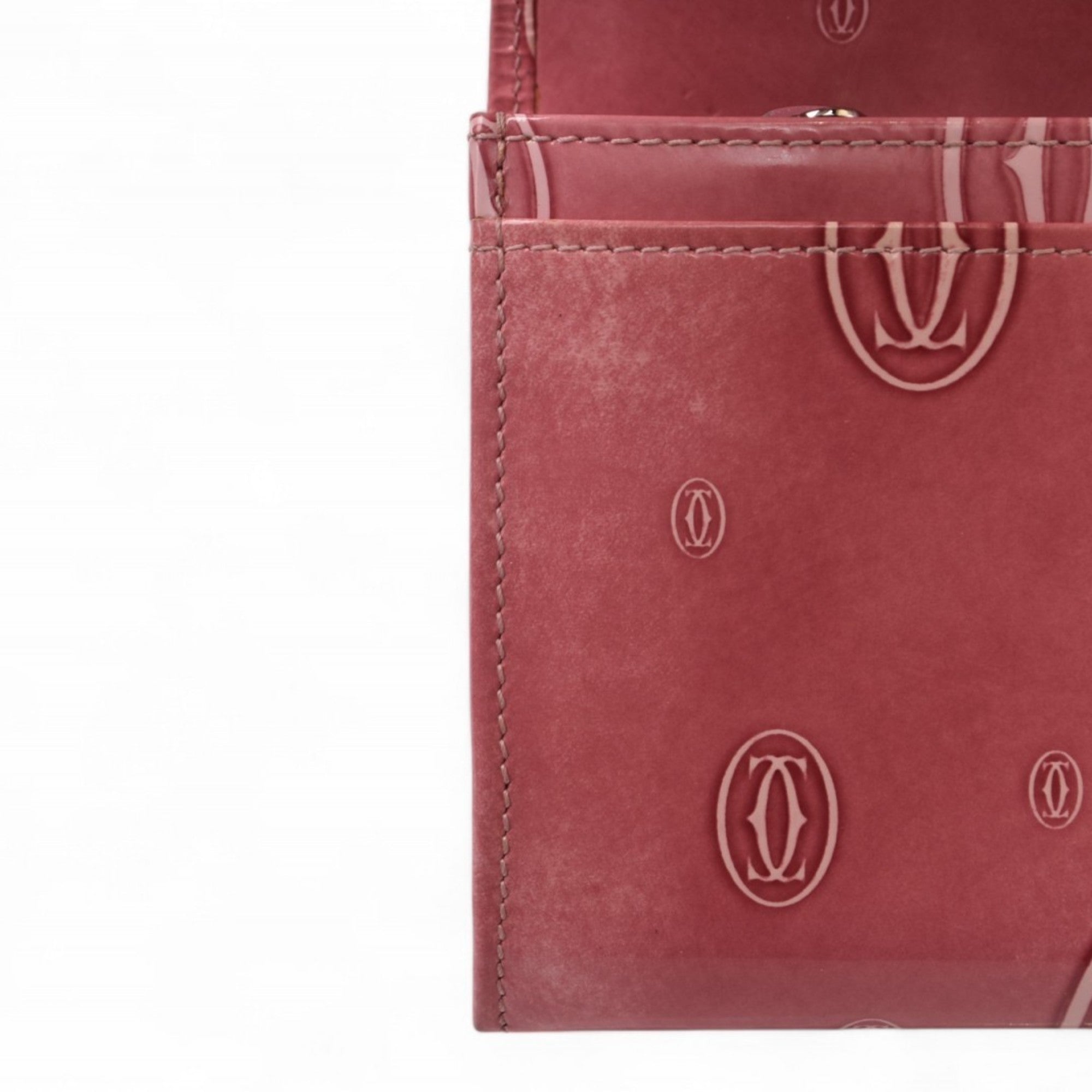 Cartier Pink Leather Long Wallet (Bi-Fold) (Pre-Owned)