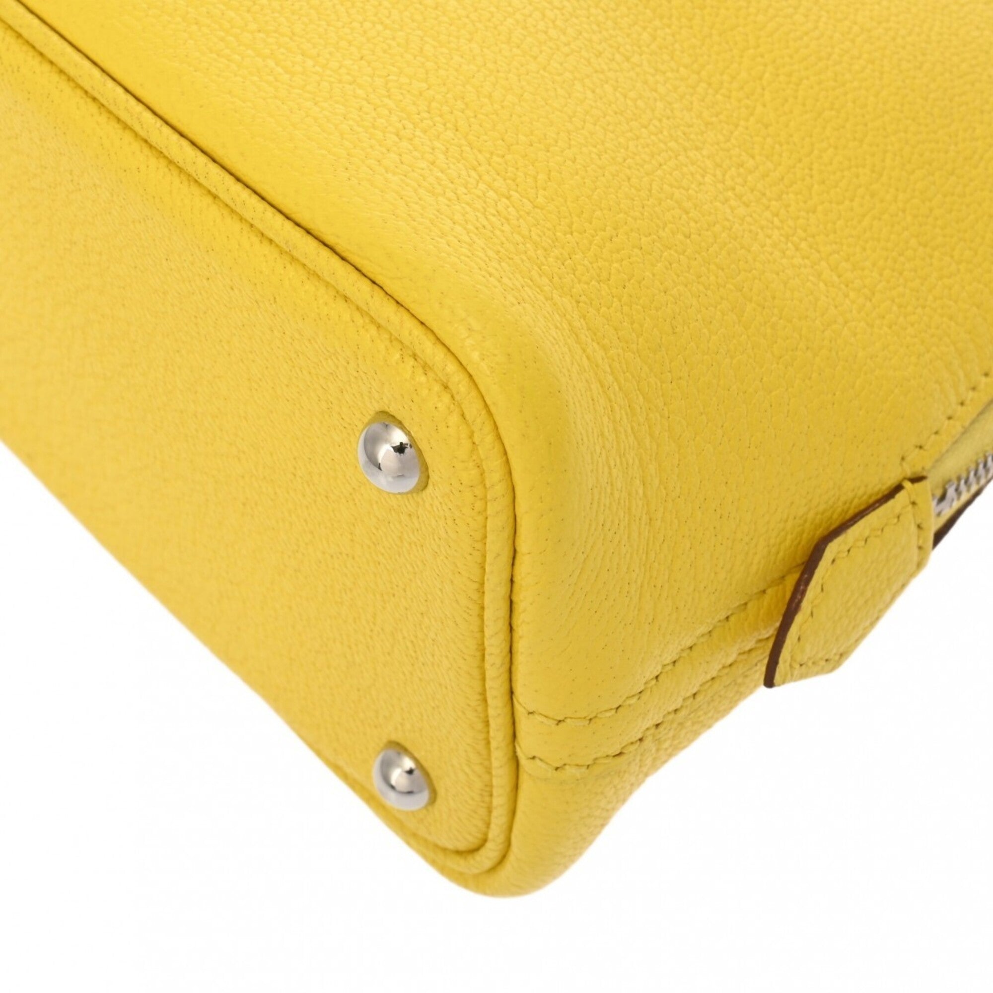 Hermes Lime Chevre Leather Handbag (Pre-Owned)