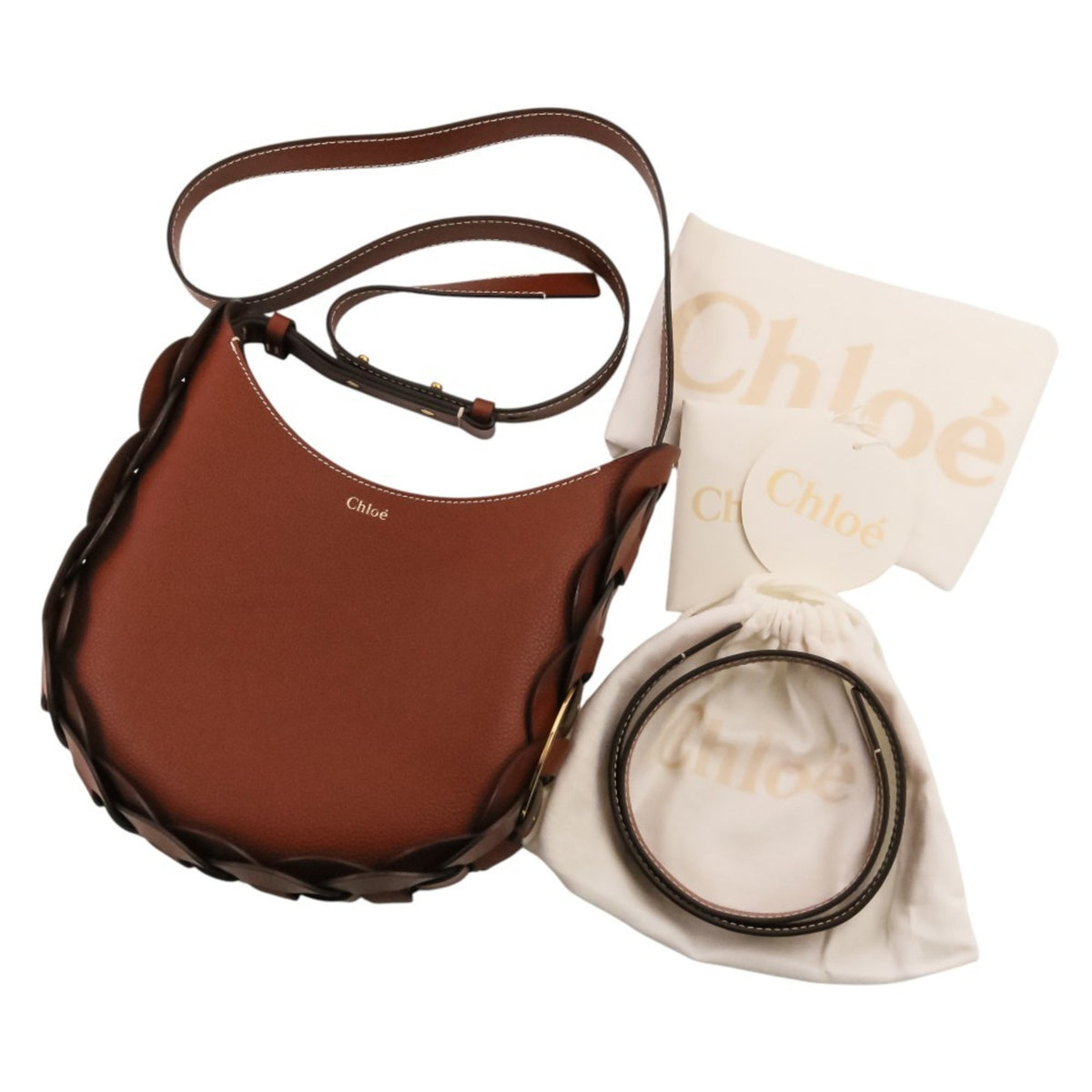Chloé Brown Leather Handbag Shoulder Bag (Pre-Owned)