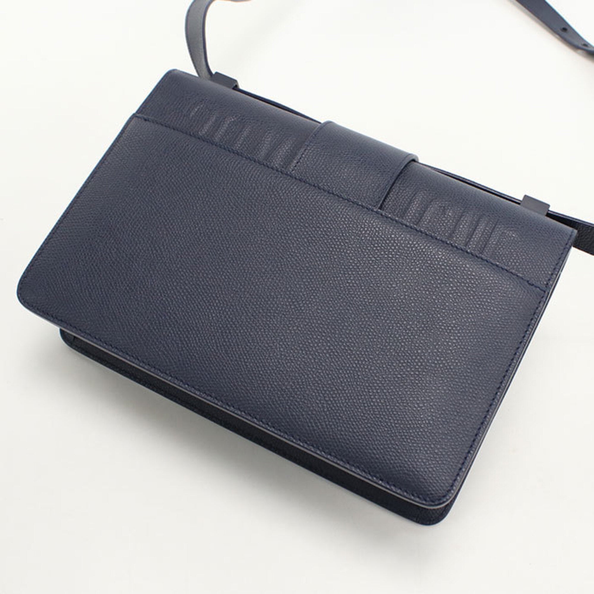 Christian Dior Navy Leather Shoulder Bag (Pre-Owned)