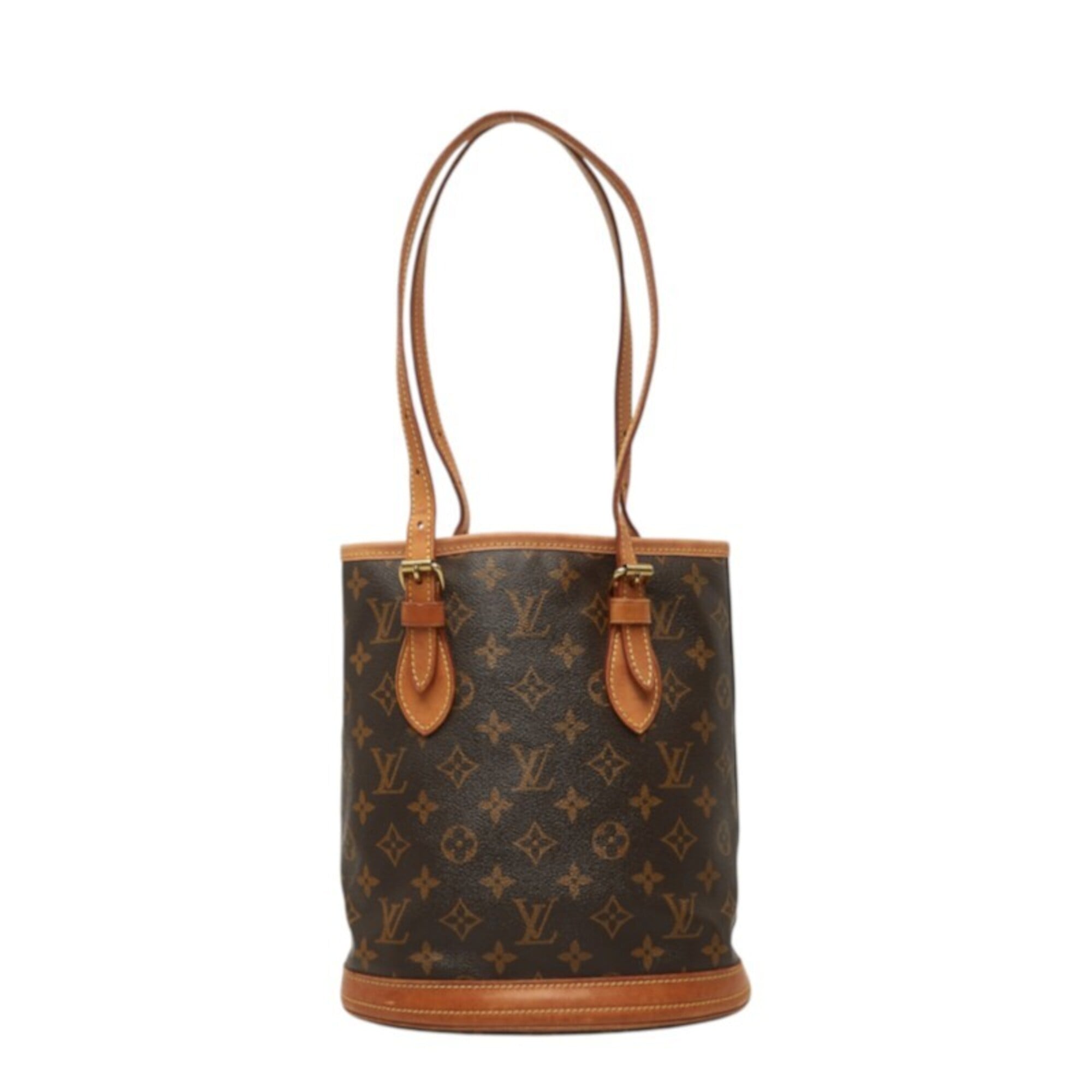 Louis Vuitton Brown Pvc Leather Pouch Shoulder Bag Tote Bag (Pre-Owned)