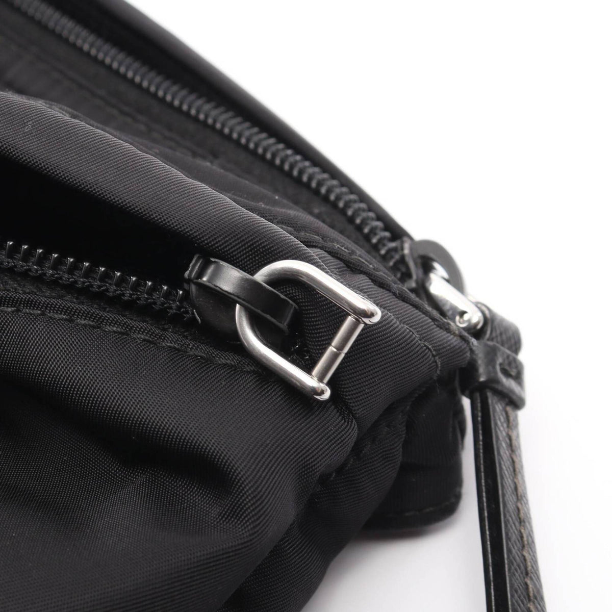 Prada Black Nylon Leather Fanny Pack (Pre-Owned)