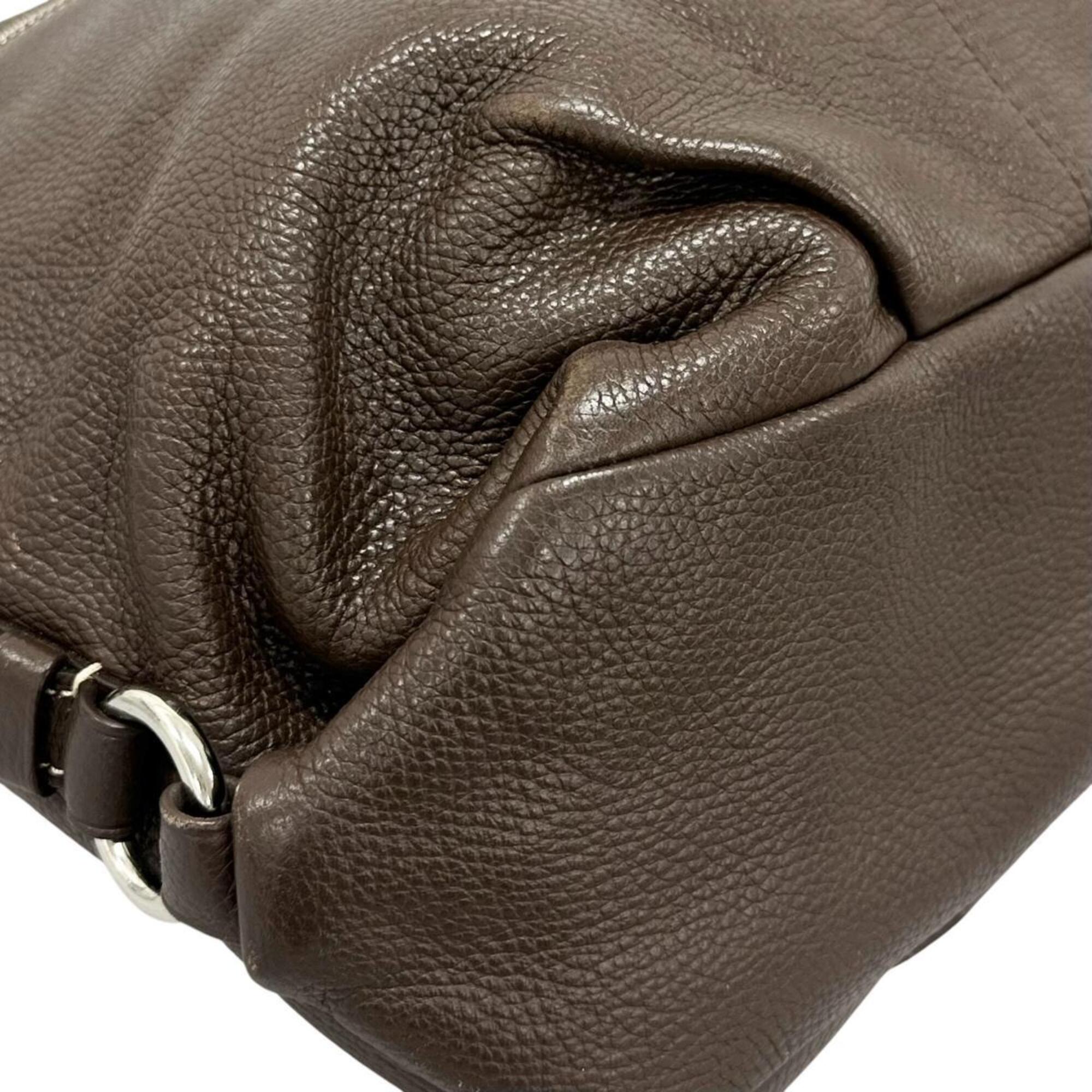 Coach Brown Leather Handbag Shoulder Bag (Pre-Owned)