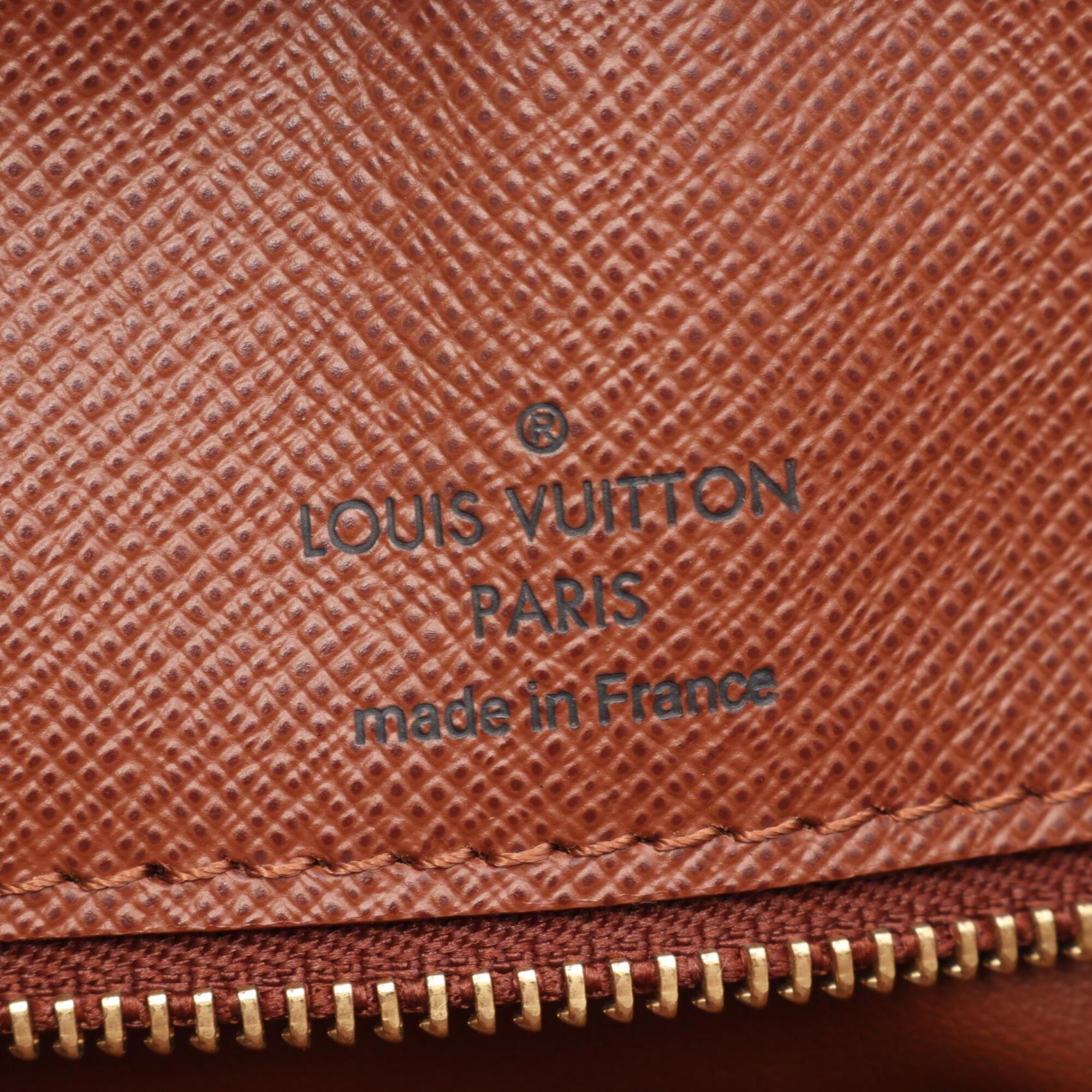 Louis Vuitton Brown Coated Canvas Leather Briefcase Handbag (Pre-Owned)