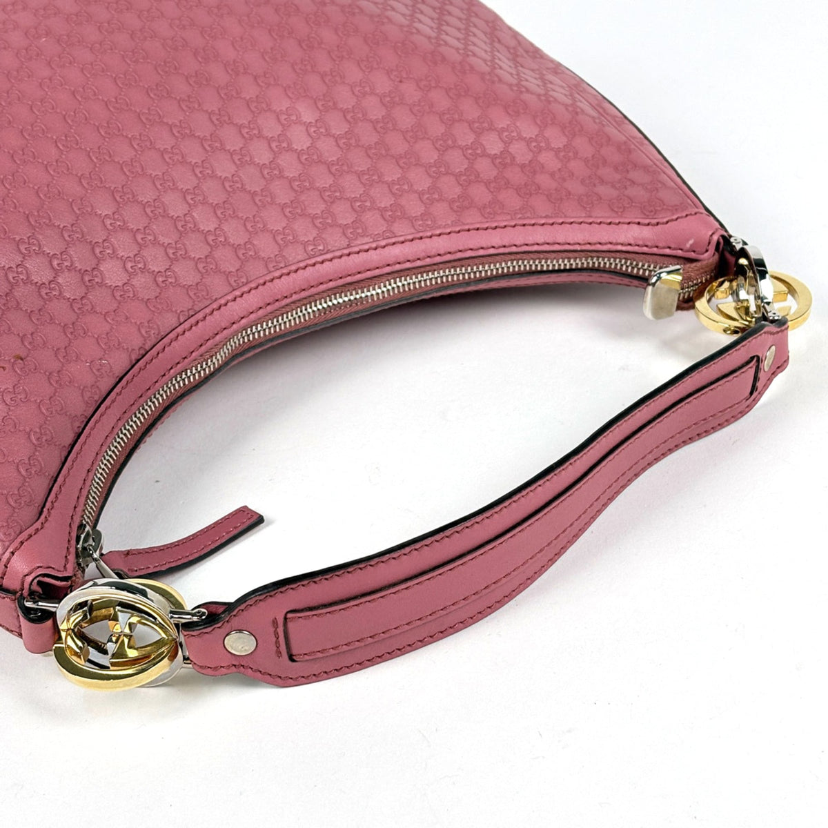 Gucci Pink Leather Shoulder Bag (Pre-Owned)