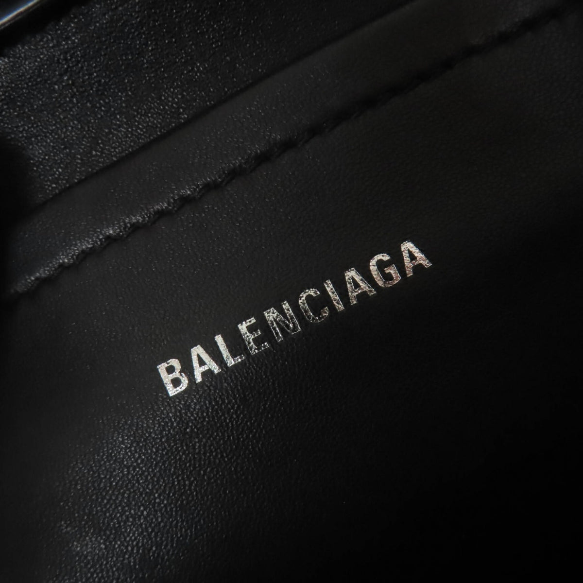 Balenciaga Black Leather Handbag Shoulder Bag (Pre-Owned)