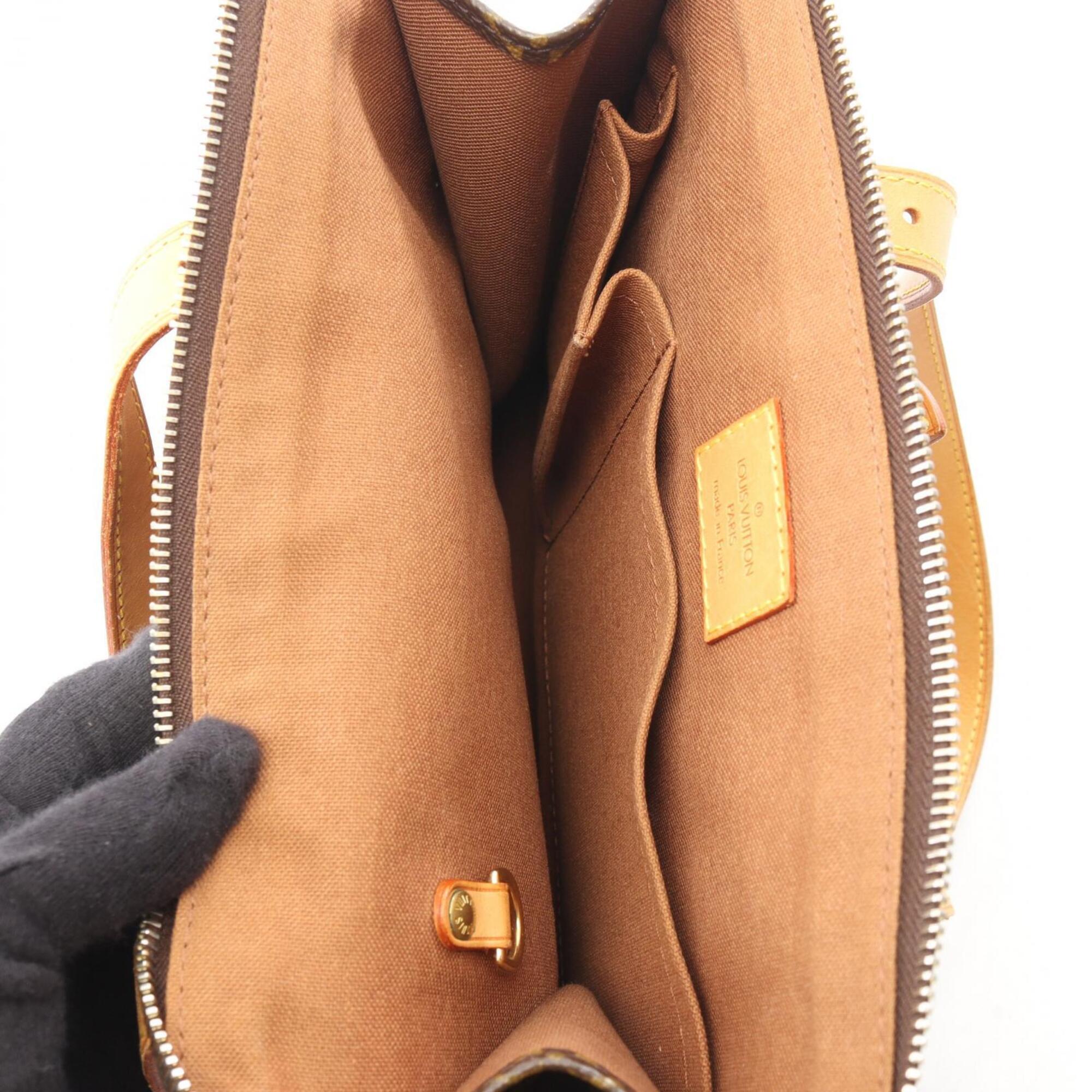 Louis Vuitton Brown Coated Canvas Pvc Monogram Leather Handbag Tote Bag (Pre-Owned)