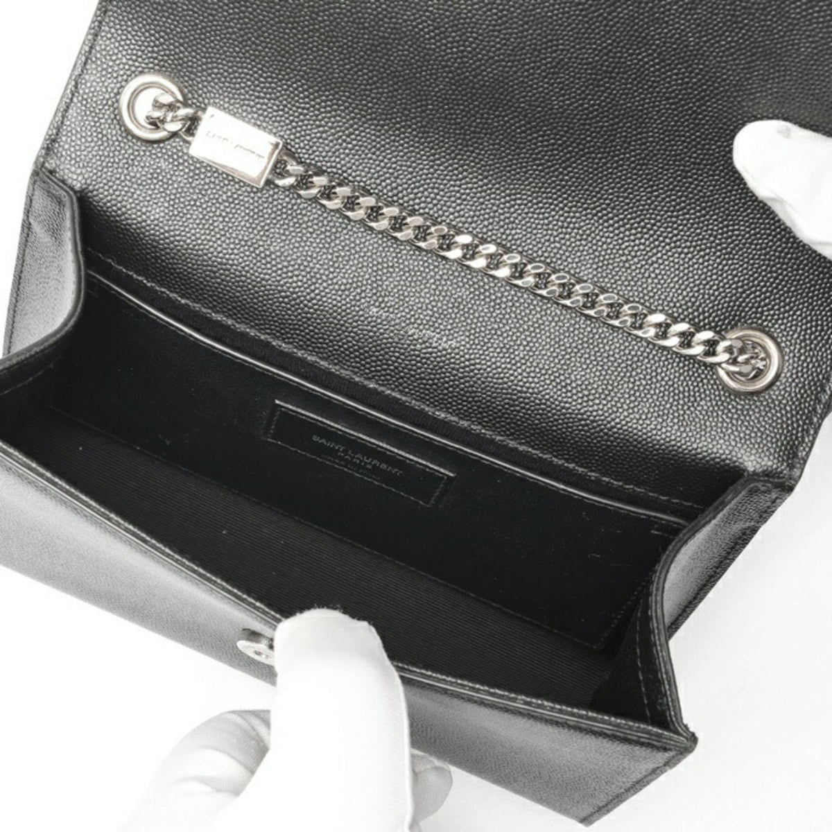 Saint Laurent Black Leather Shoulder Bag (Pre-Owned)