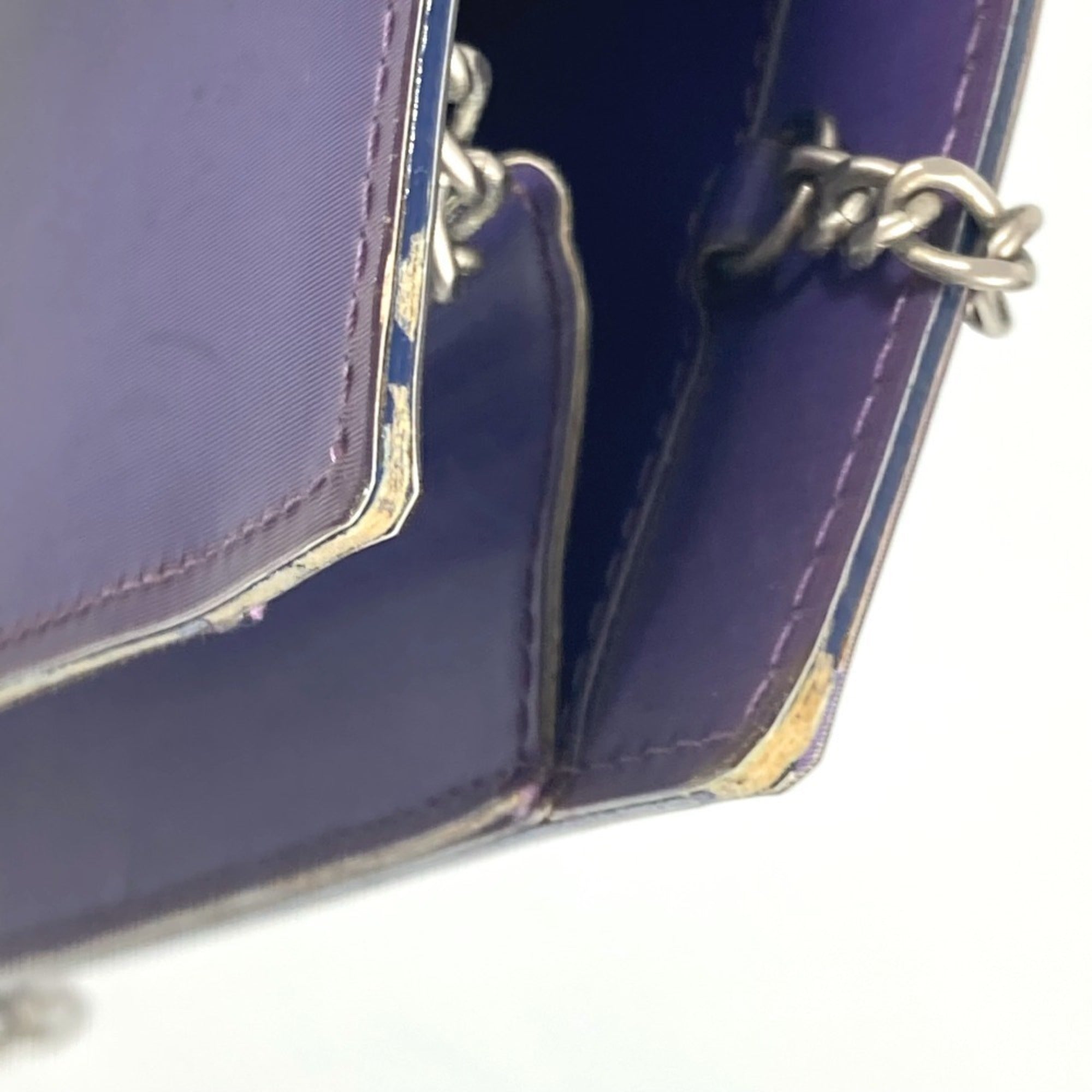 Chanel Purple Pvc Leather Shoulder Bag (Pre-Owned)