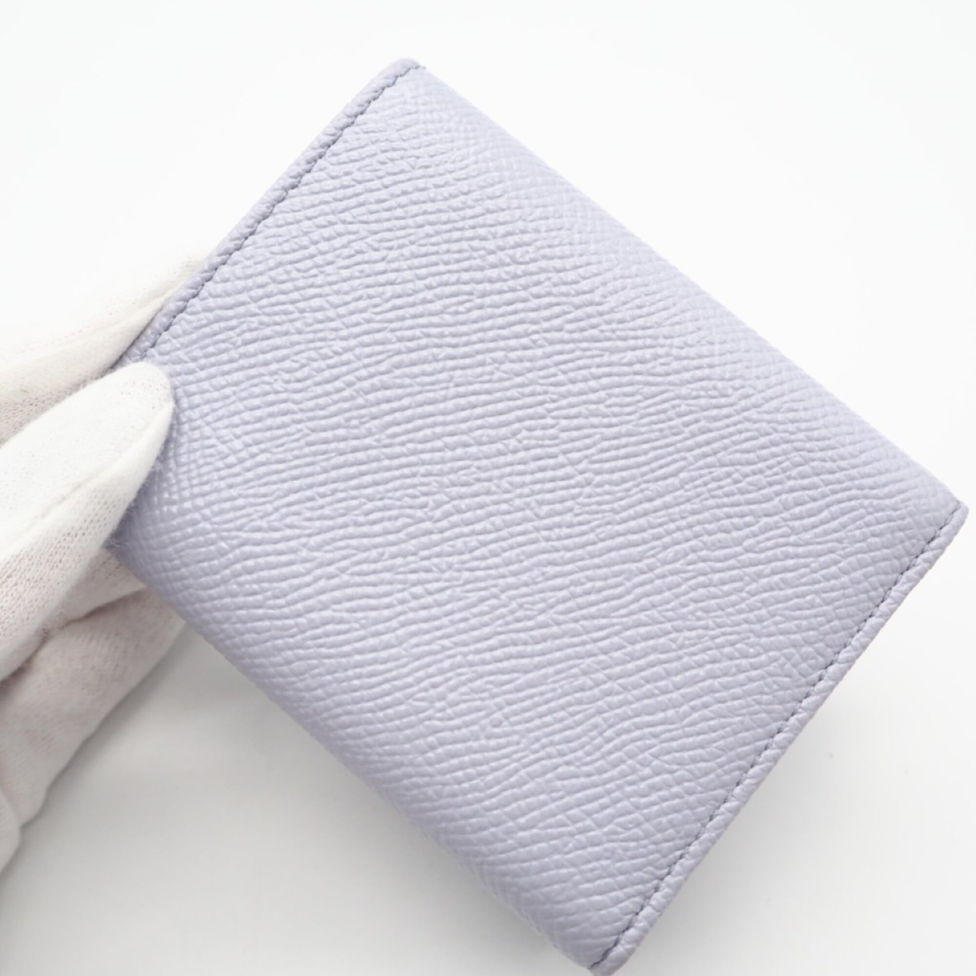 Bvlgari Purple Leather Wallet (Tri-Fold) (Pre-Owned)