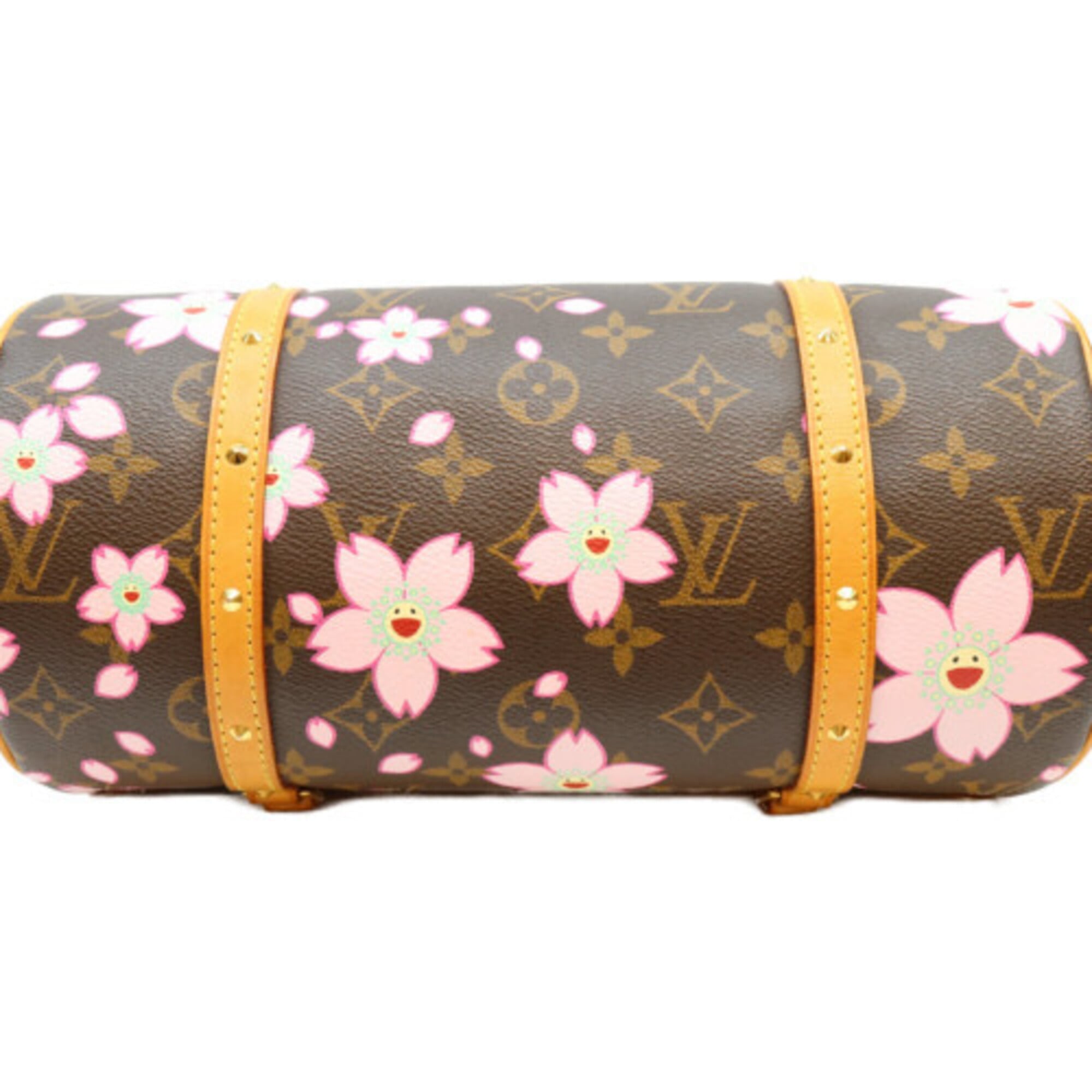 Louis Vuitton Brown Pink Monogram Cherry Blossom Handbag (Pre-Owned)