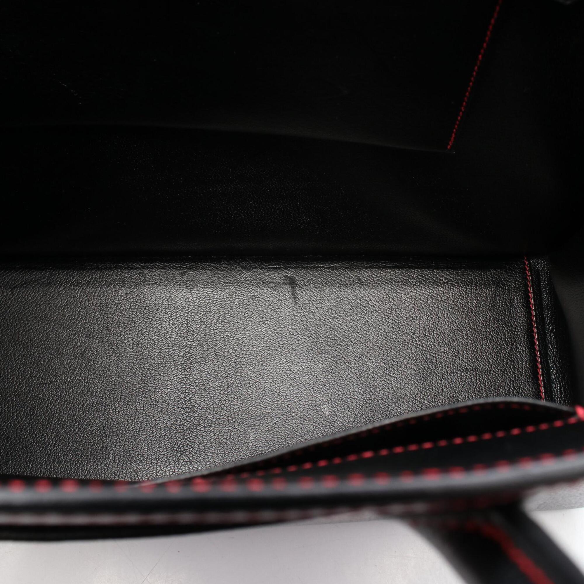 Hermes Black Leather Handbag Tote Bag (Pre-Owned)