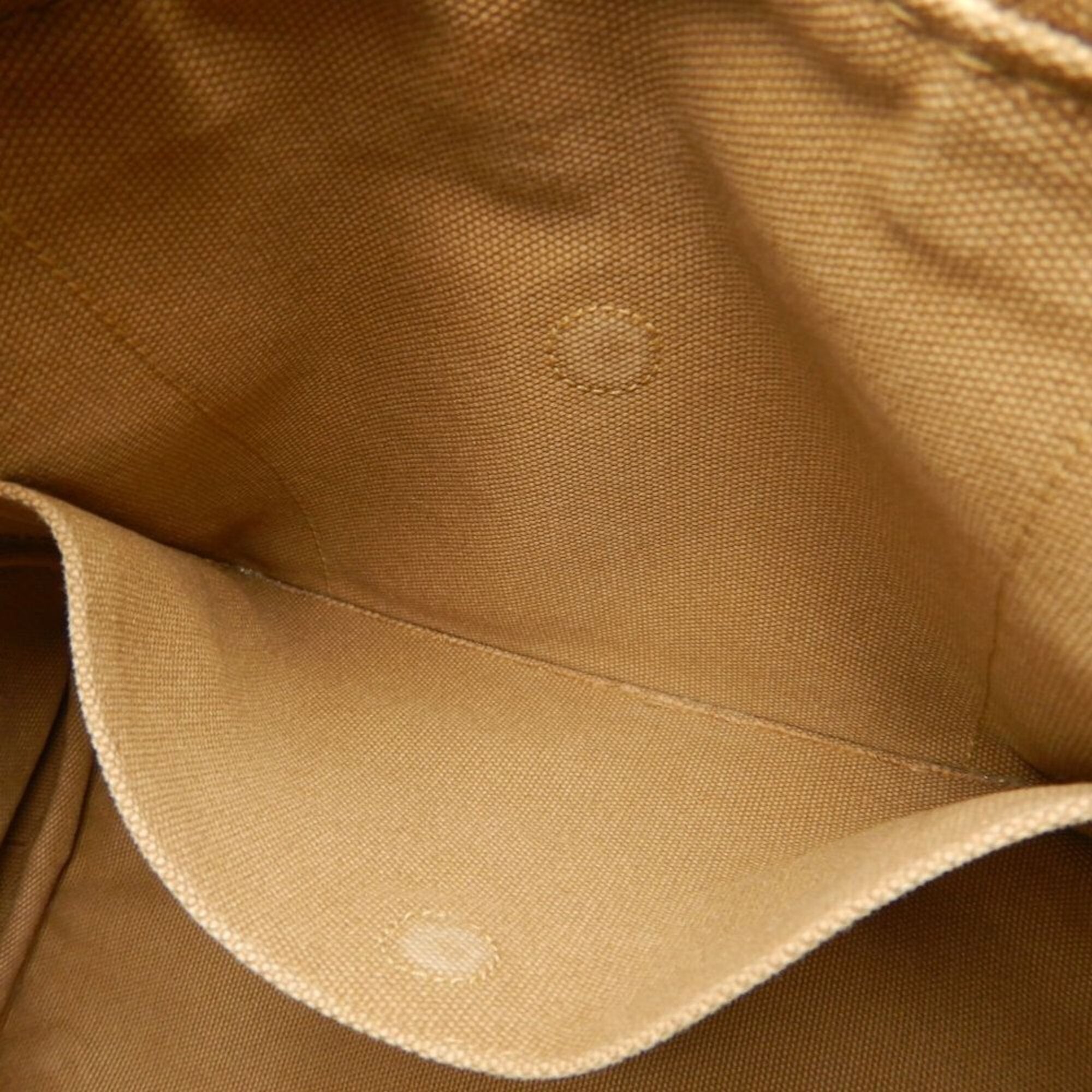 Prada Canapa Gold Canvas Tote Bag (Pre-Owned)