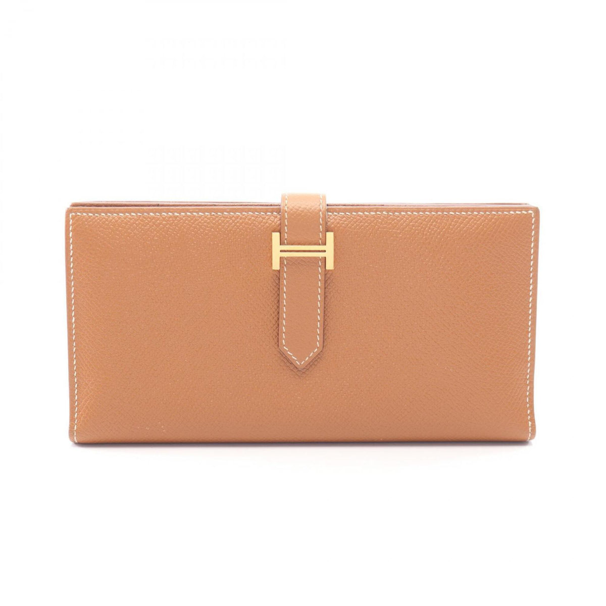 Hermes Brown Epsom Leather Long Wallet (Bi-Fold) (Pre-Owned)