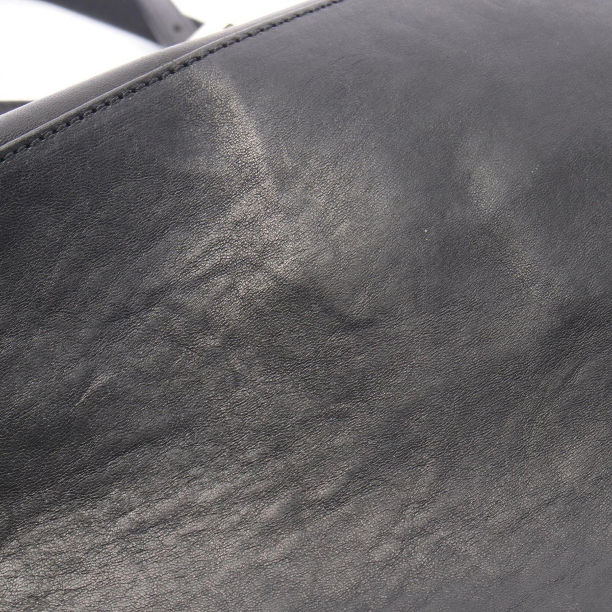 Jimmy Choo Black Leather Handbag Tote Bag (Pre-Owned)