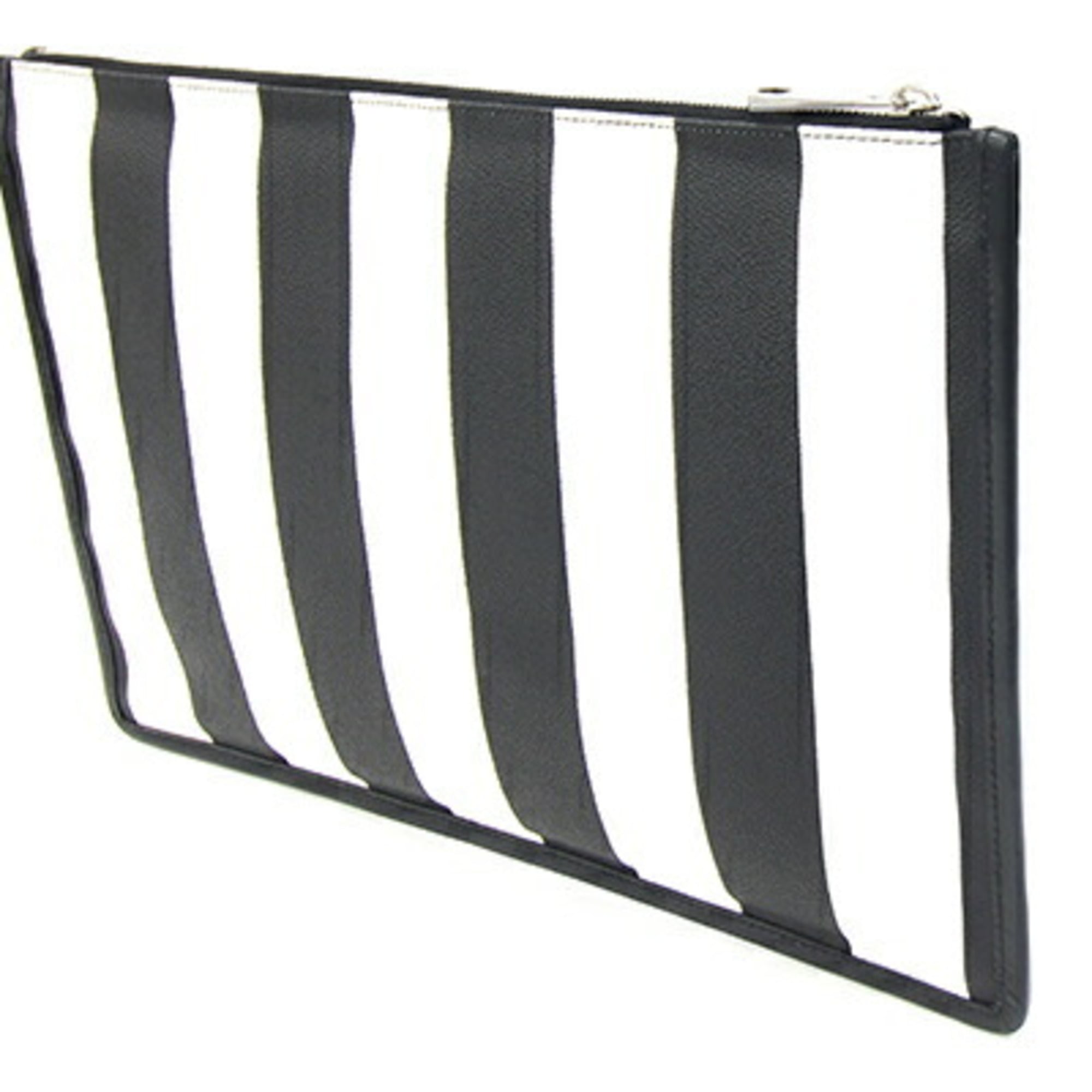 Givenchy Black White Pvc Leather Clutch Bag (Pre-Owned)