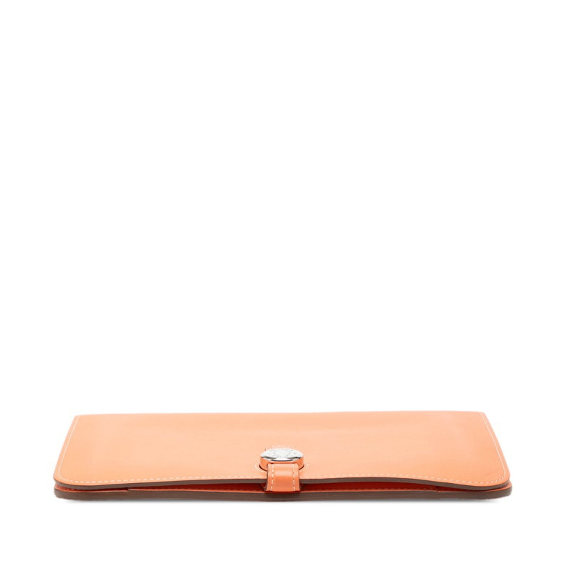 Hermes Orange Swift Leather Long Wallet (Bi-Fold) (Pre-Owned)