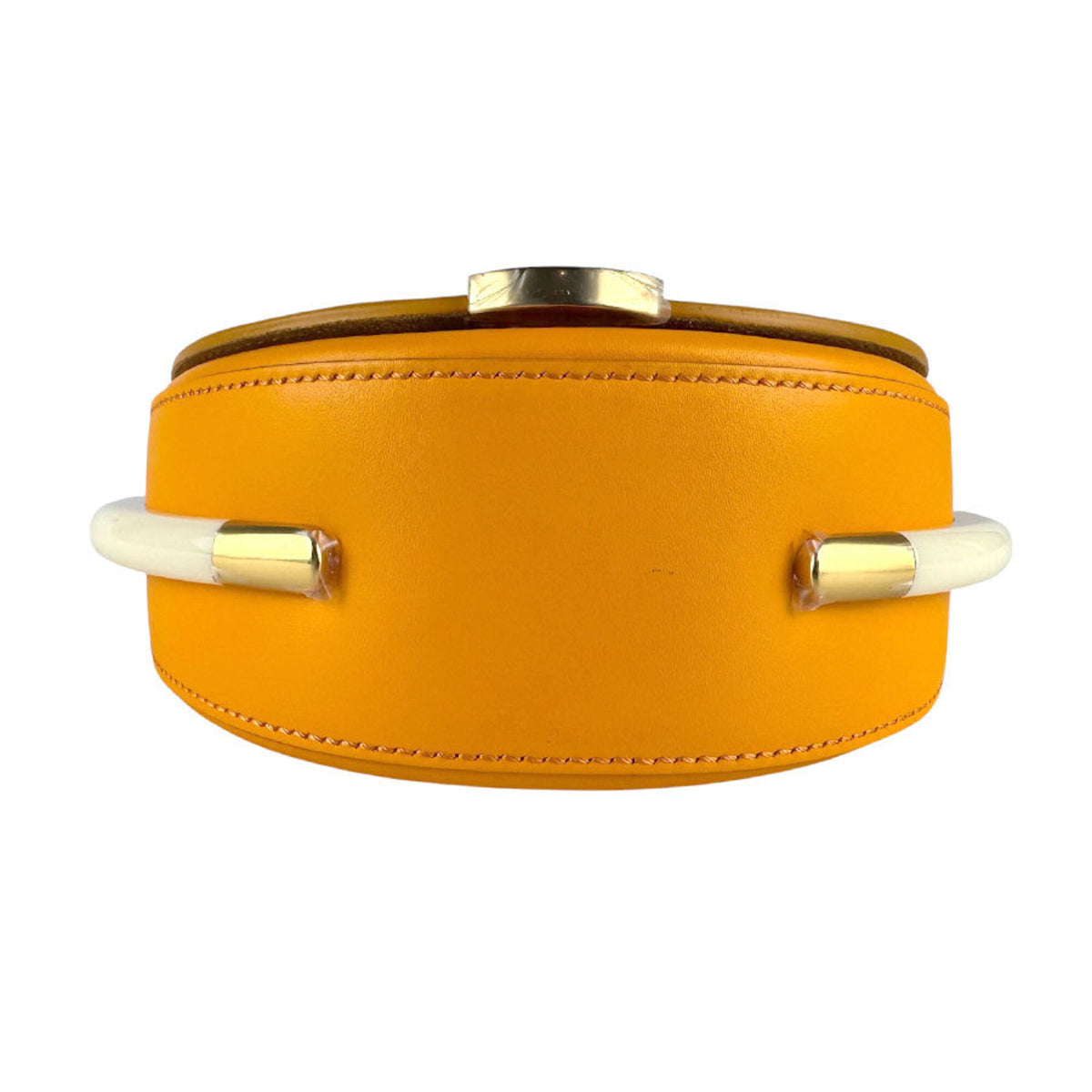 Fendi Orange Leather Shoulder Bag (Pre-Owned)