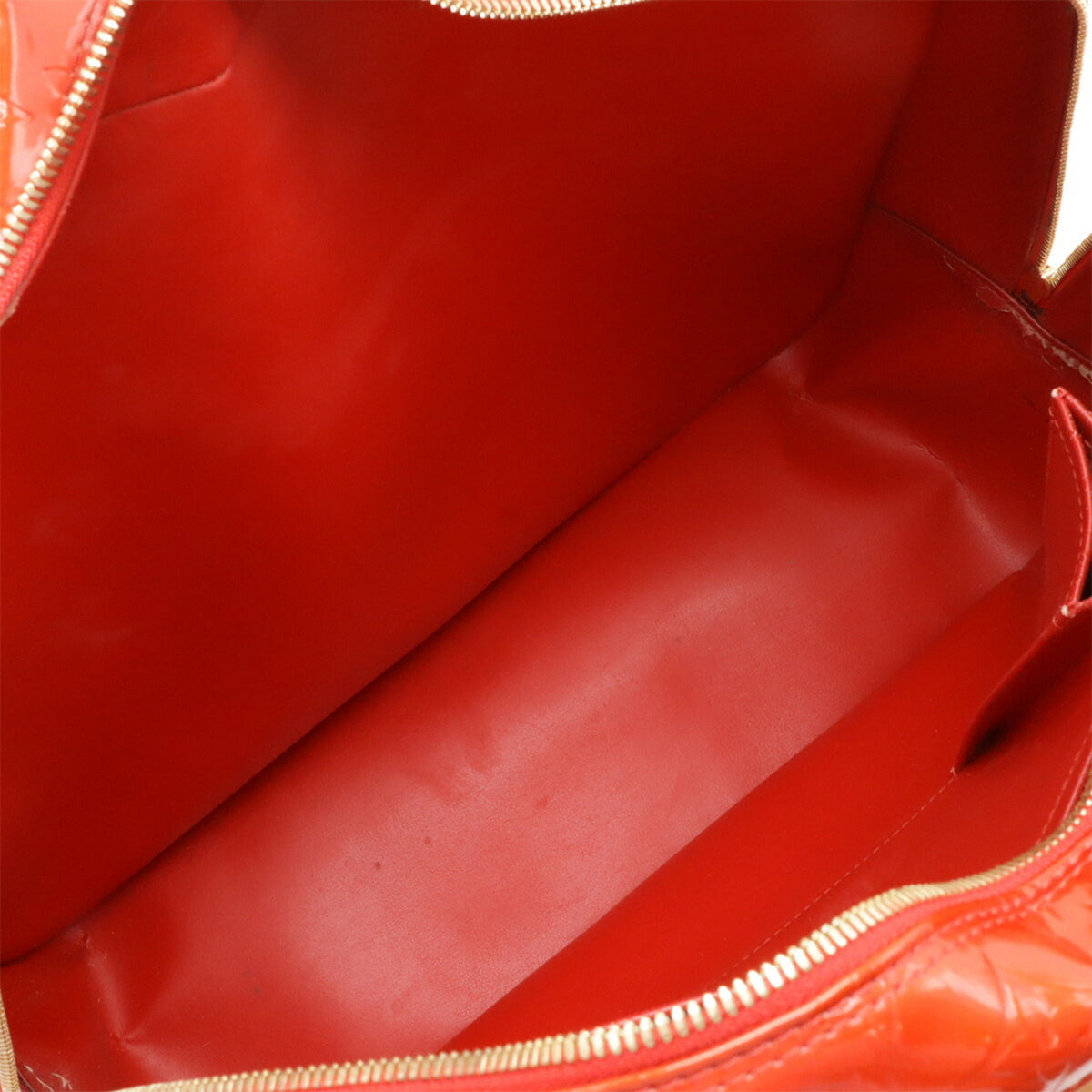 Louis Vuitton Galle Red Color Rouge Monogram Vernis Boston Bag Shoulder Bag Tote Bag (Pre-Owned)
