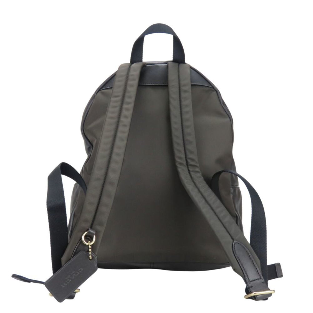 Coach Signature Black Dark Brown Pvc Leather Backpack (Pre-Owned)