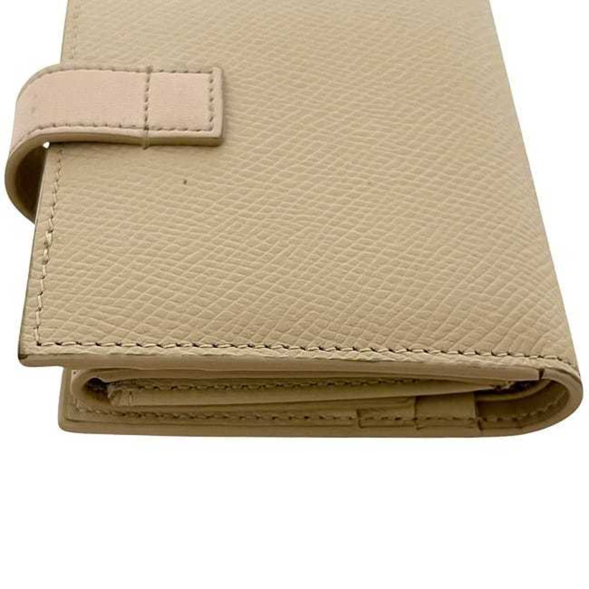 Celine Beige Cream Leather Wallet (Bi-Fold) (Pre-Owned)
