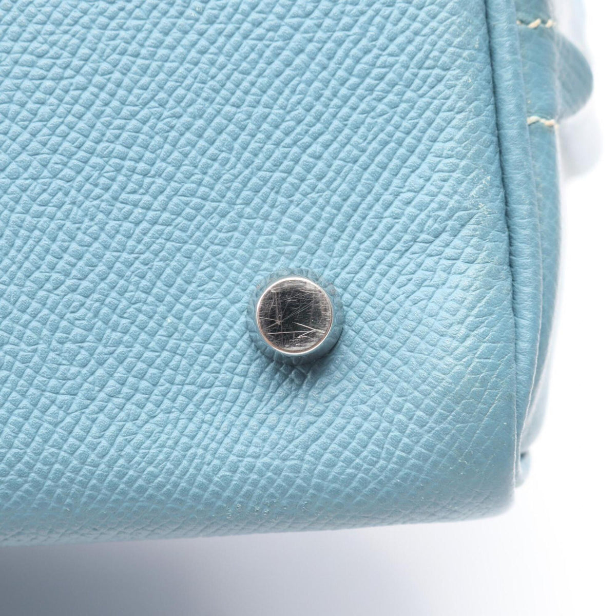 Hermes Blue Epsom Leather Leather Handbag (Pre-Owned)